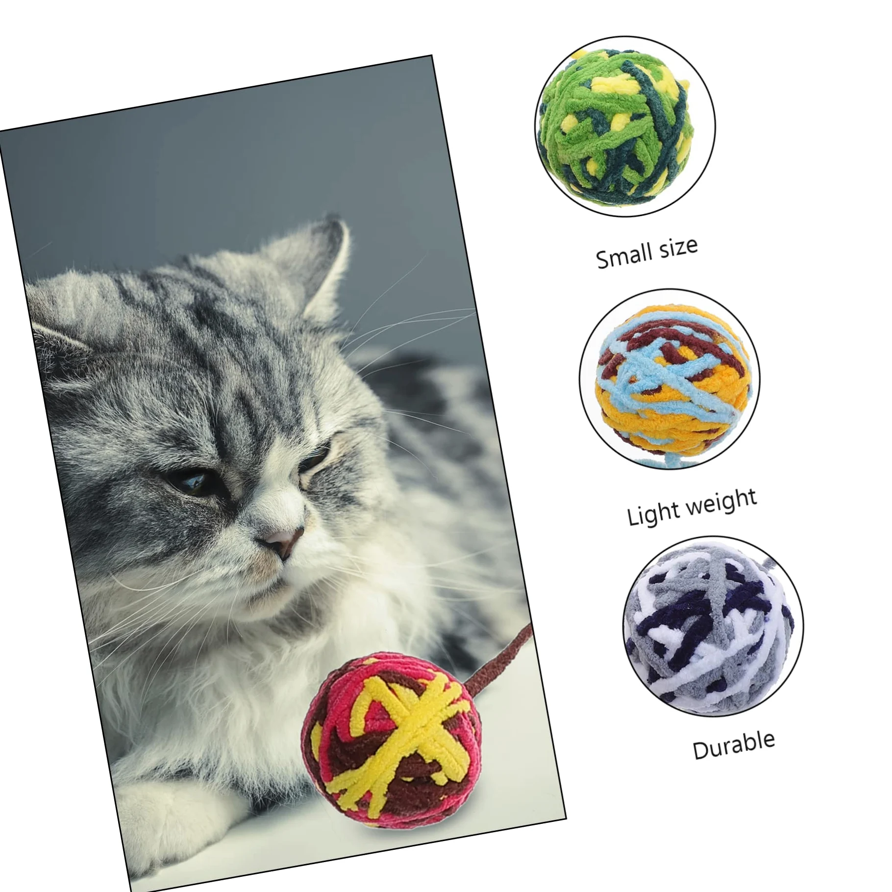 POPETPOP 24pièces Boules De Colorées avec Clochette Jouets Interactifs pour Chats pour Jeu De Votre Animal