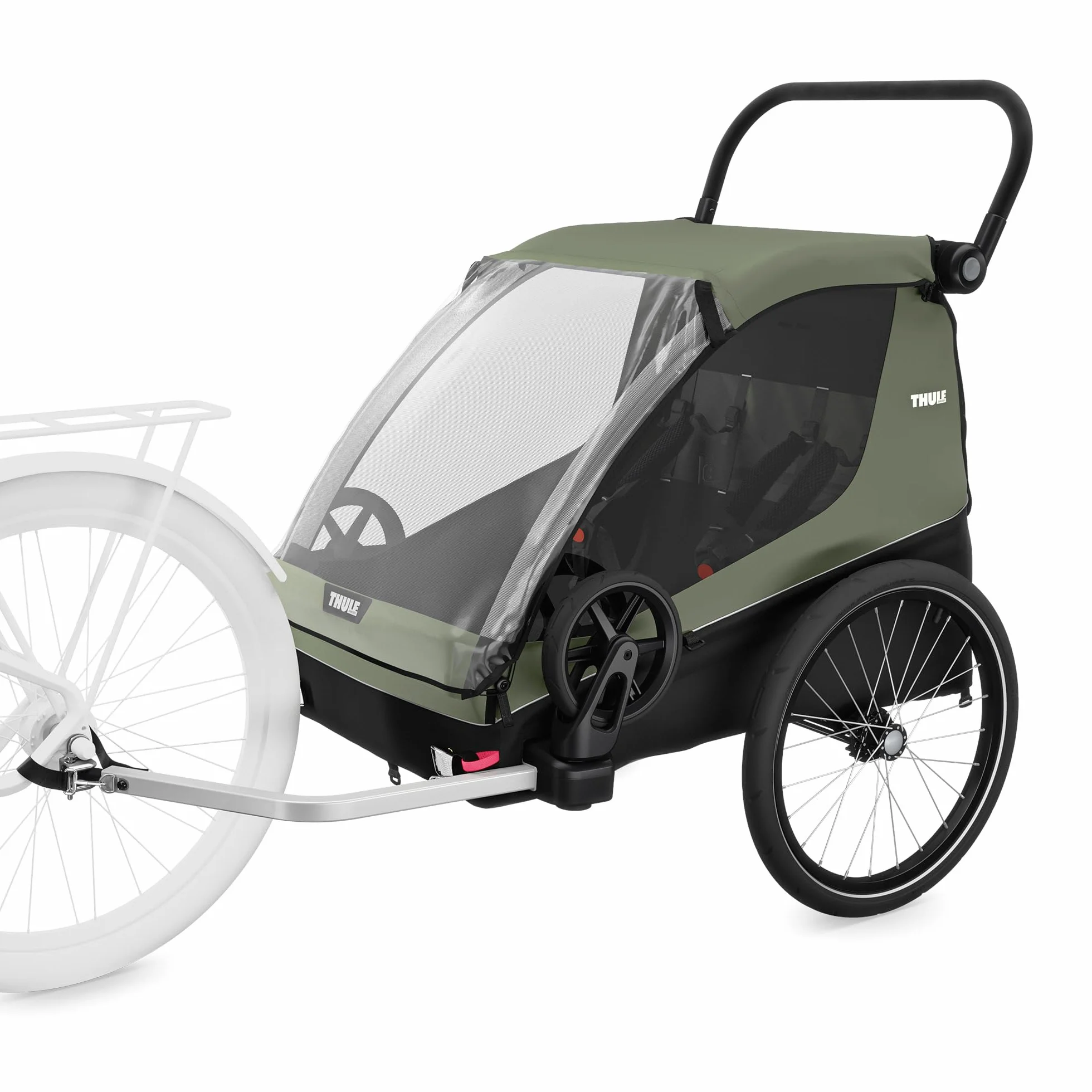 Thule Courier Remorque De Vélo Enfants Chiens Cargo Vintage Green