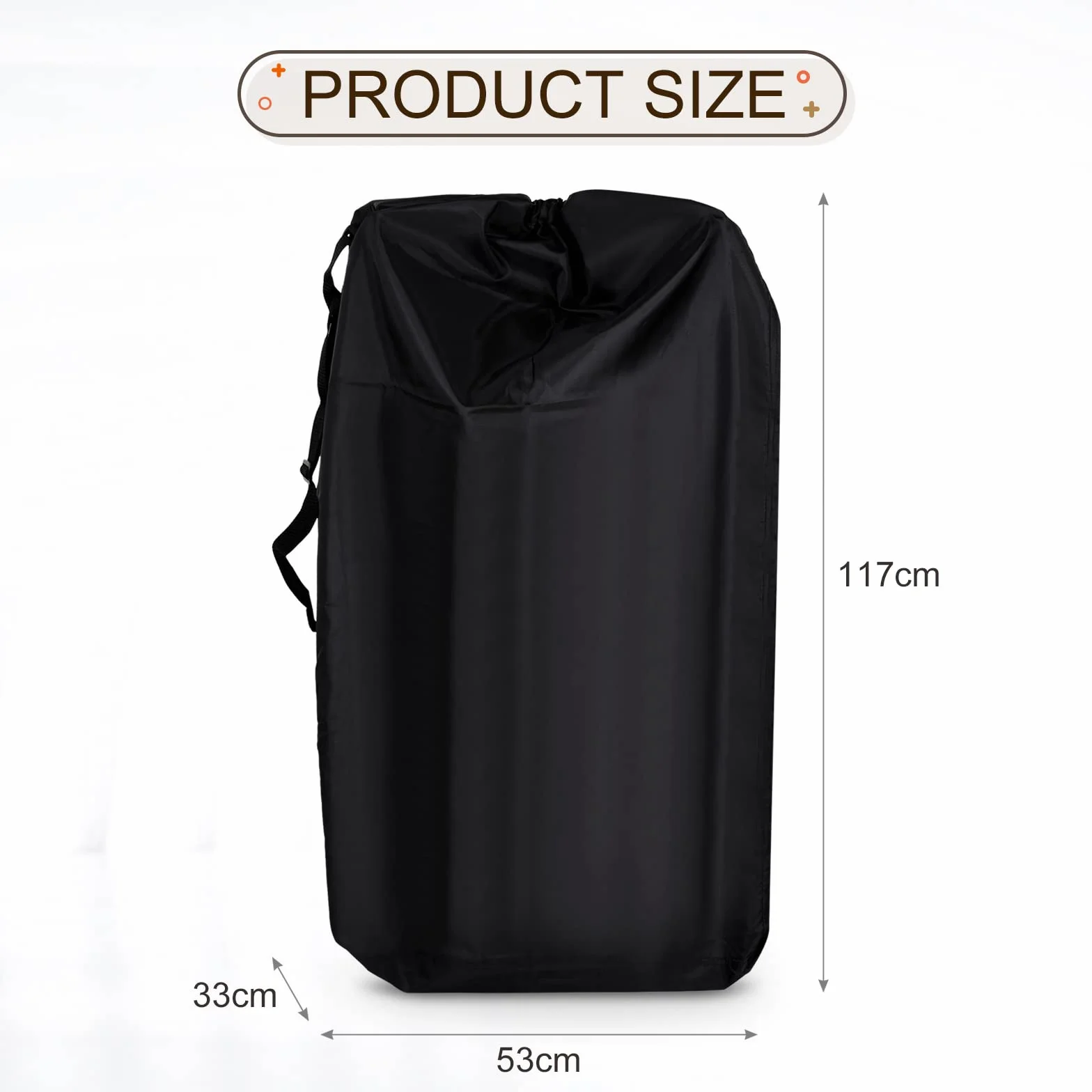 LIHAO Sac de Transport Universel pour Poussette, Housse Bébé Landau avec Bandoulière, Sac de Voyage Résistant Portable Avion Train