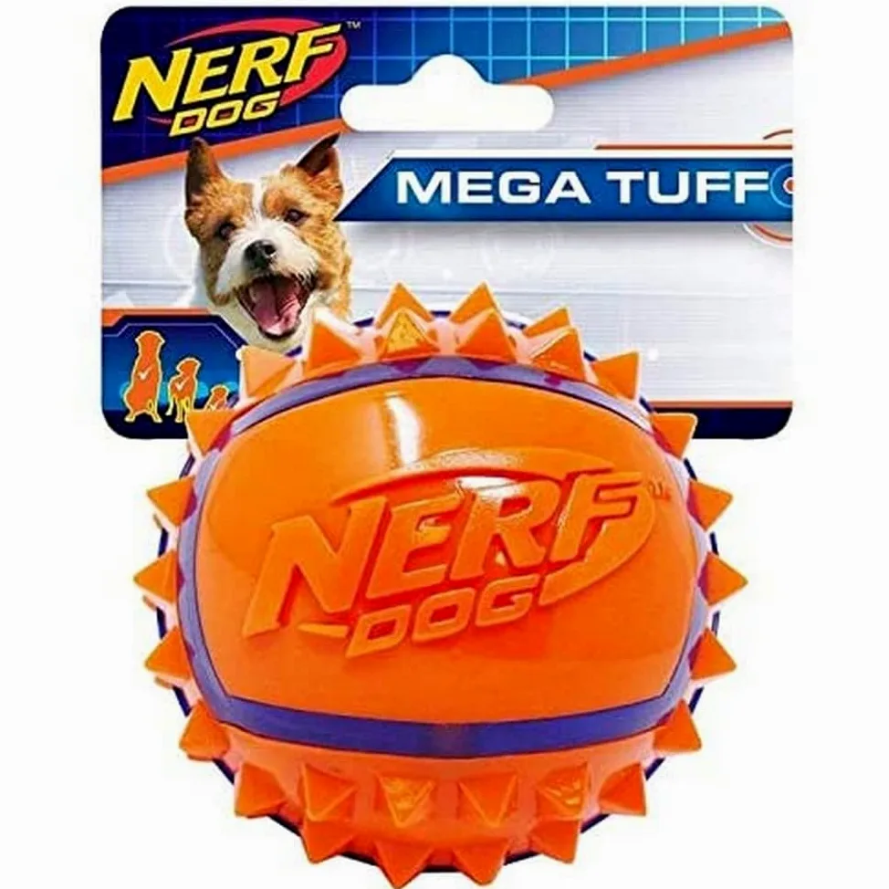 Nerf Dog VP6681E TPR Spike Ball Ballon Noir/Orange 9 cm