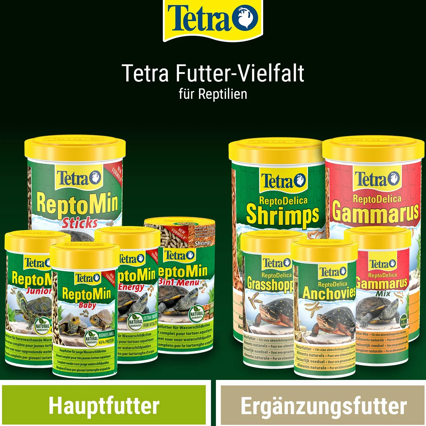 Tetra Gammarus Aliment 100% naturel pour tortues aquatiques Crevettes séchées 4L (400g)
