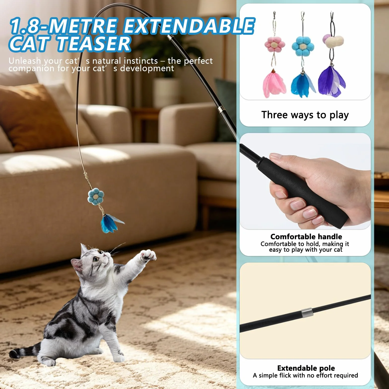 Grand sac de transport pour chats pliable sur roues 2-en-1 avec baguette magique