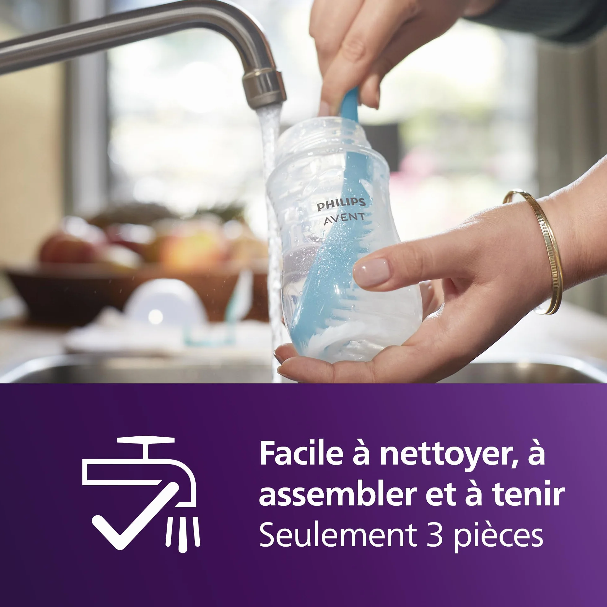 Philips Avent Lot de 2 tétines Réponse Naturelle 0% BPA Débit 5 pour Bébé 6 mois+