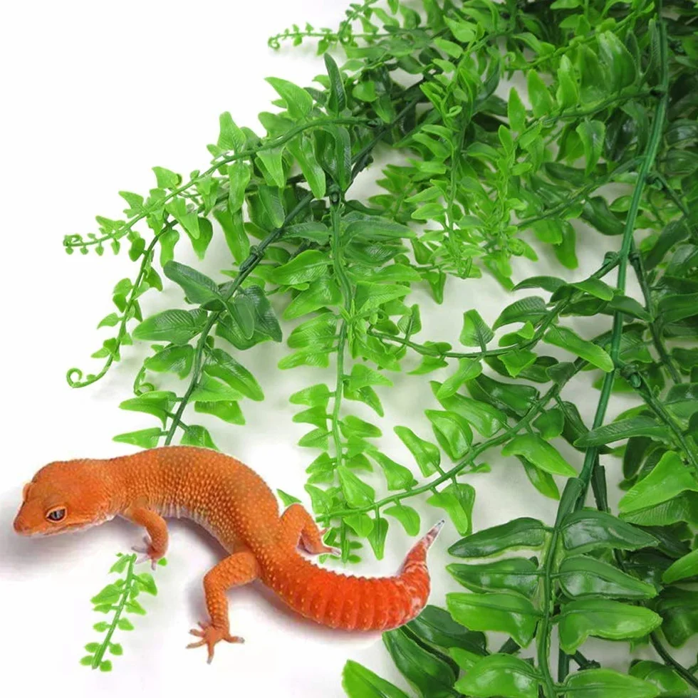 PINVNBY Vignes artificielles pour reptiles Décoration terrarium grimpant Ventouse