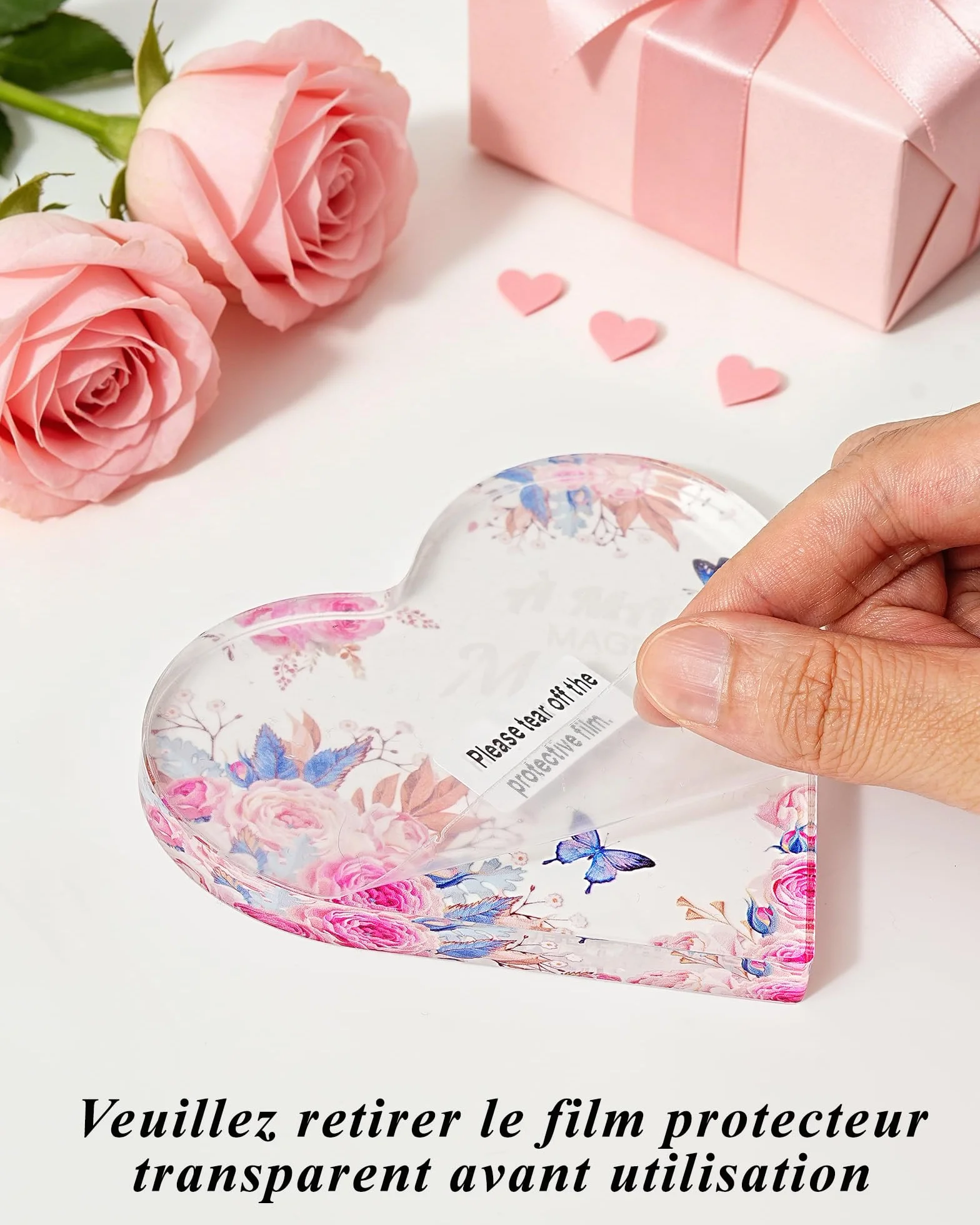 Merclix Coffret Cadeau Maman Bracelet Porte-Clés Ornement Acrylique Fête des Mères