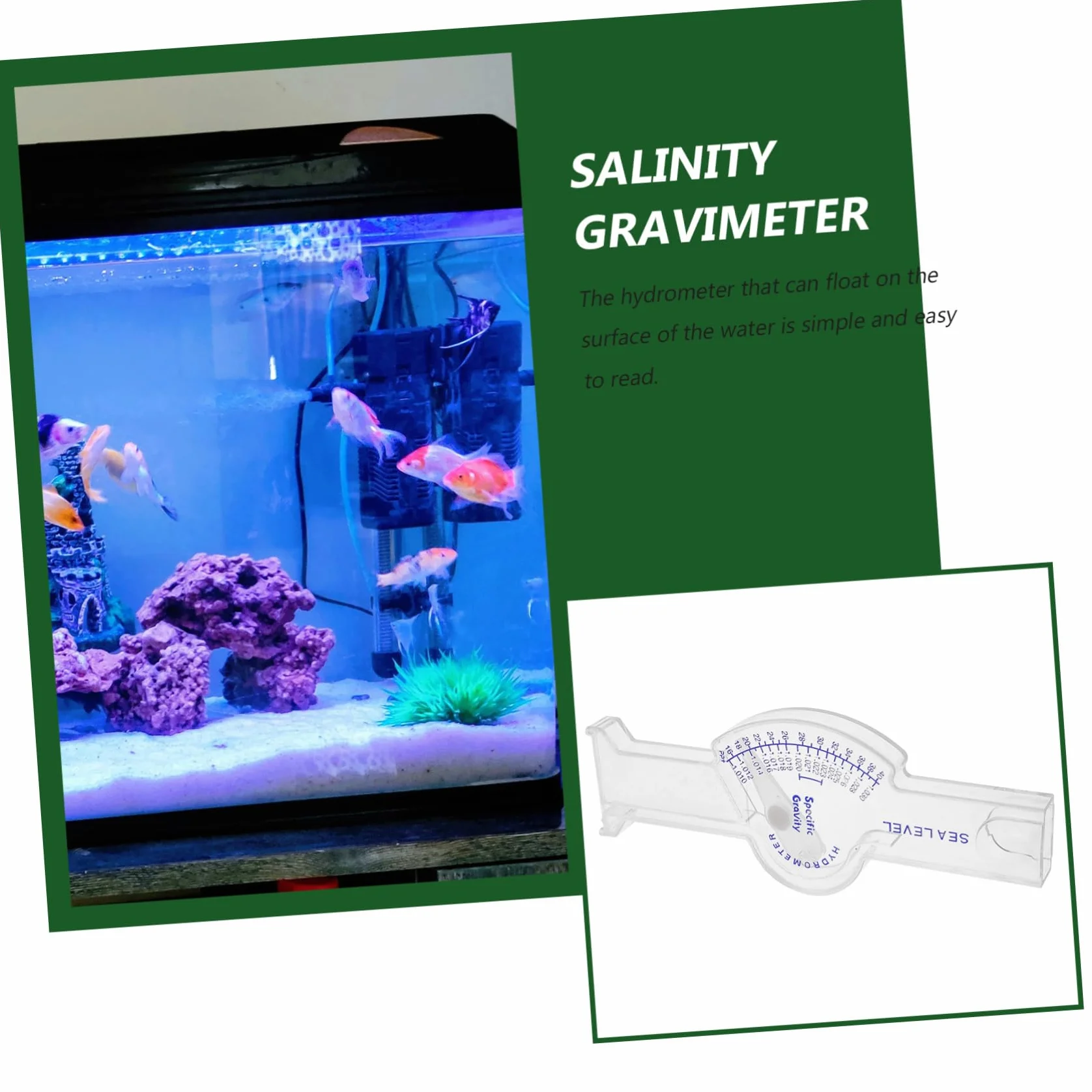 Didiseaon Compteur de Salinomètre Précis pour Aquarium d'Eau de Mer