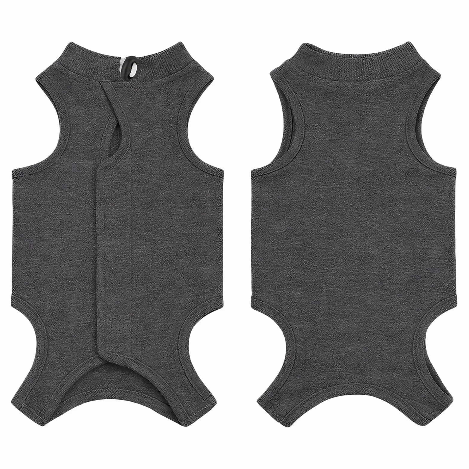 Body Chat Post Opératoire Femelle et Mâle, Gris M | Gilet de Récupération, Coton Doux, Alternative à la Collerette