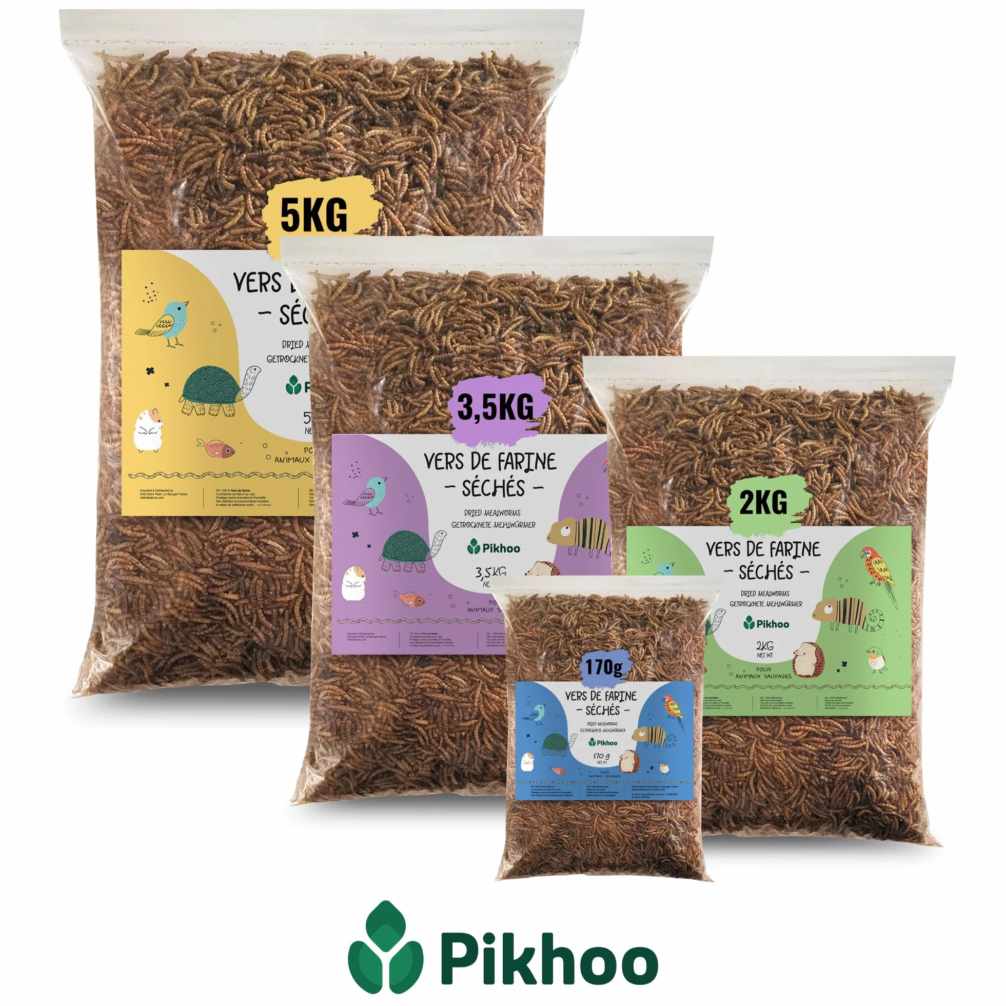 Insectes Comestibles vers de Farine Séchés 2kg Nourriture Oiseaux