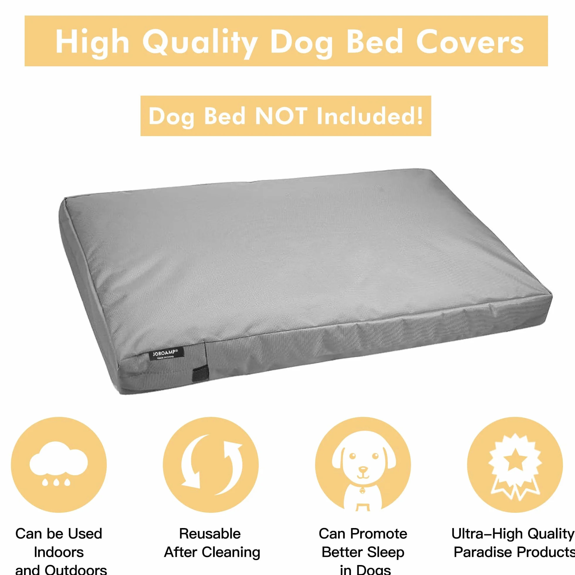 Housse de lit imperméable en Toile avec Fermeture éclair Lavable pour Cage de Chien 101,6 x 68,6 x 10,2 cm