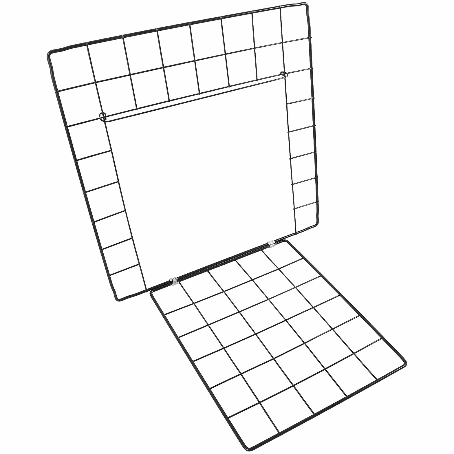 Porte de Cage Métallique 35x35 cm Noire pour Enclos Lapin Chat, Porte à Monter Soi-Même