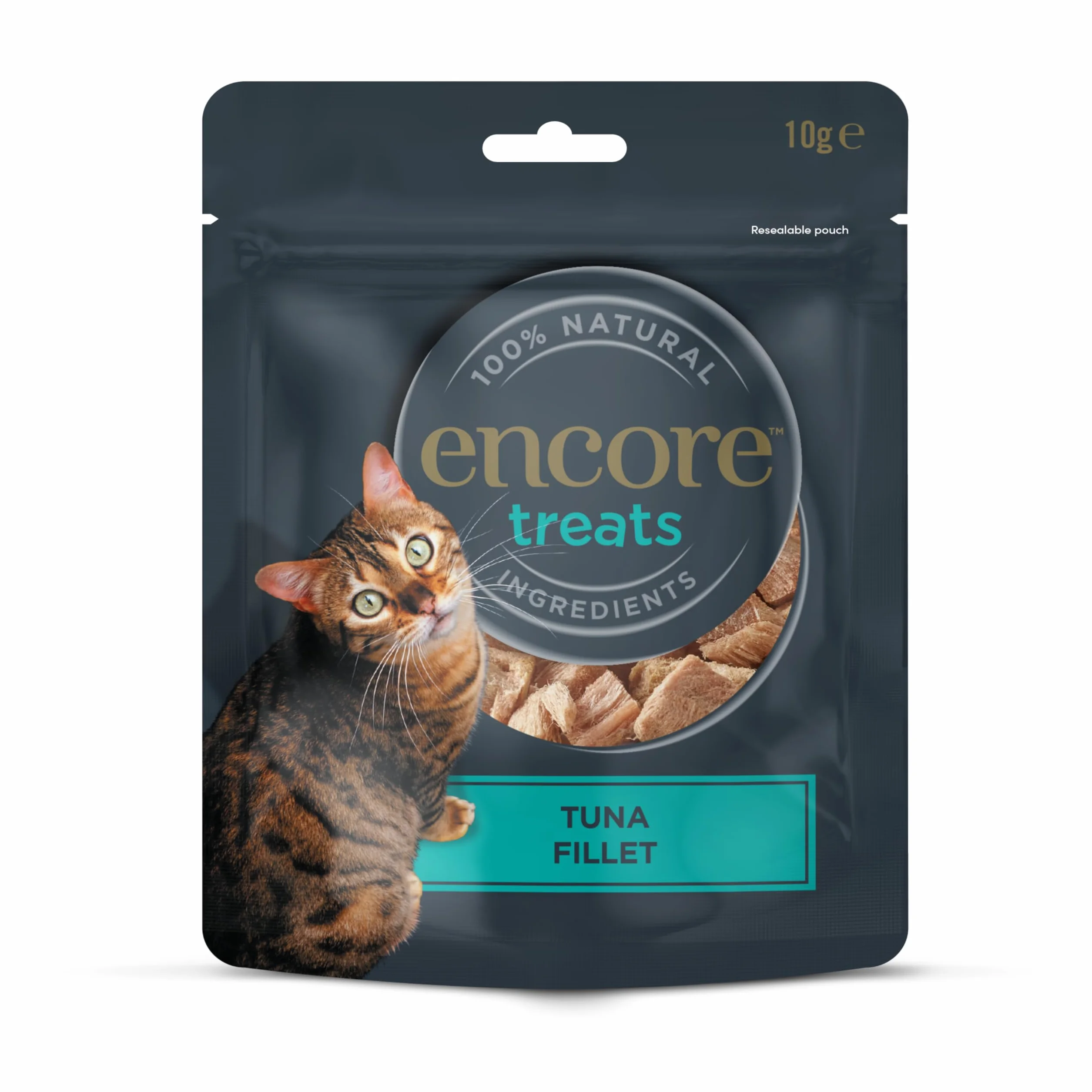 Encore Friandises pour Chat au Filet de Thon 100% Naturelles Lyophilisées Snacks Sains sans Céréales Lot de 12 Pochettes 10 g