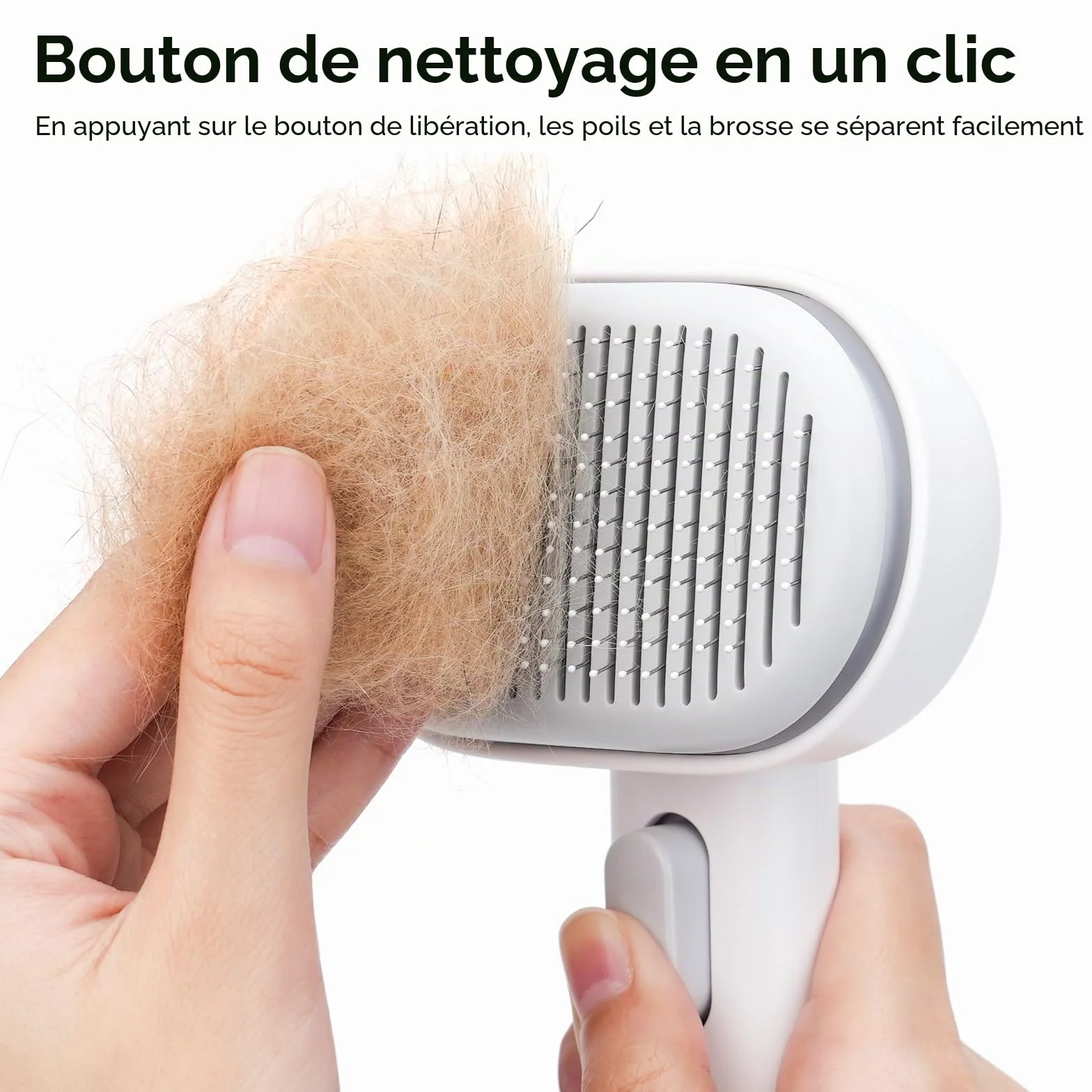 aumuca Brosse Autonettoyante pour Chat Poil Long Court Toilettage Sous-poil Massage
