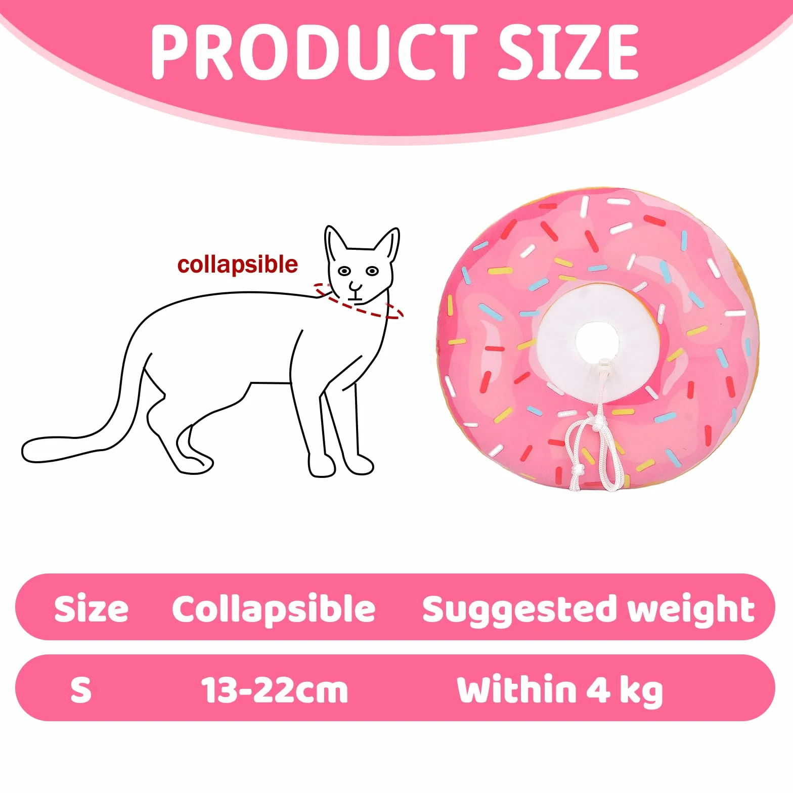 Collerette Chat en Coton Suédé Respirant Anti-Lechage Anti-Grattage Souple pour Chiens et Chats