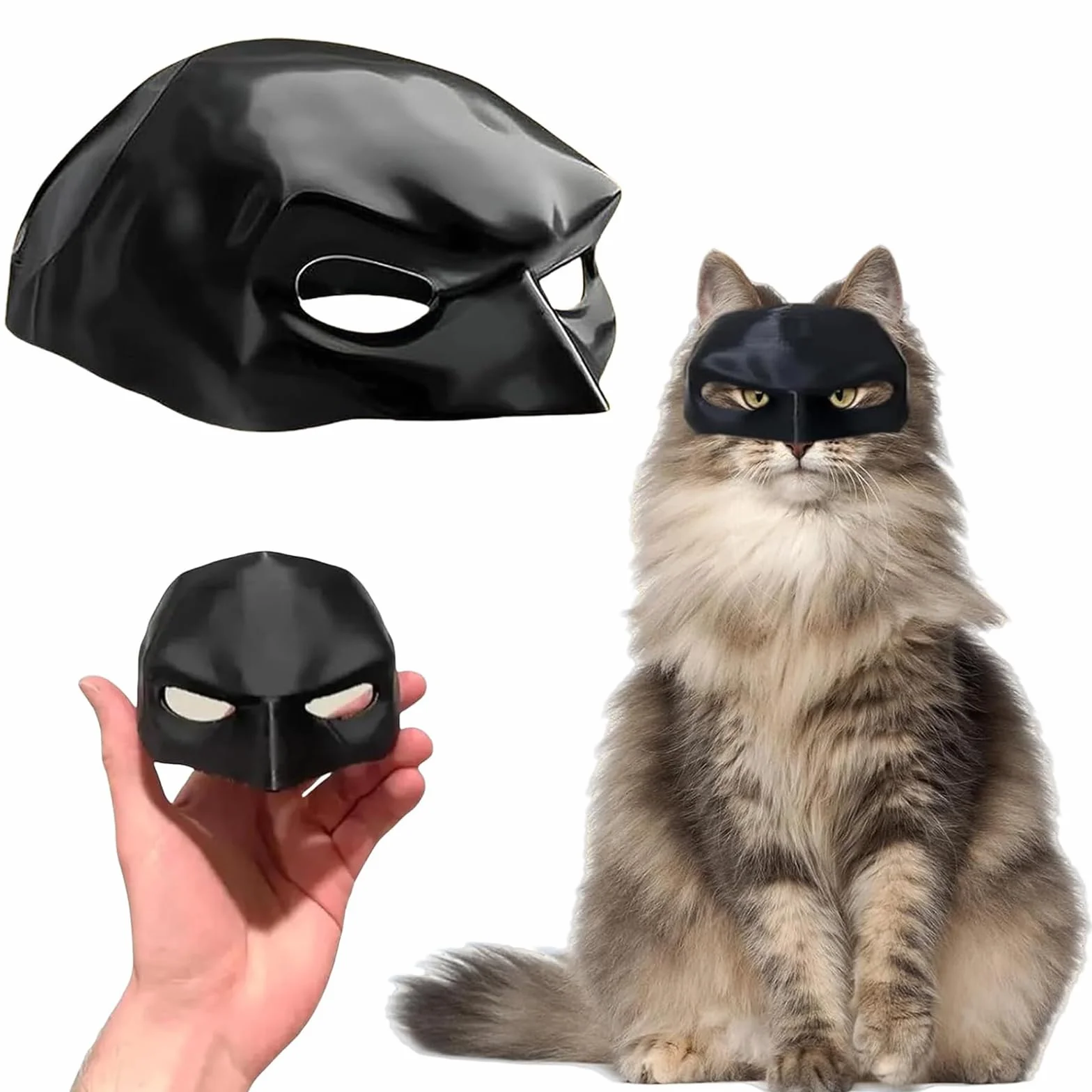 Masque Batman pour Chat Costume Animal Compagnie Cosplay Halloween Accessoires