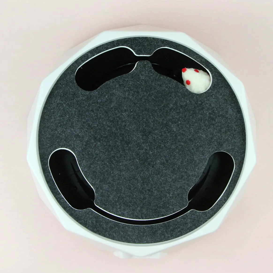 Abaodam Interactif pour Chat Souris Électronique pour Chat Souris Burrowing à Piles Abs Blanc et Domestique