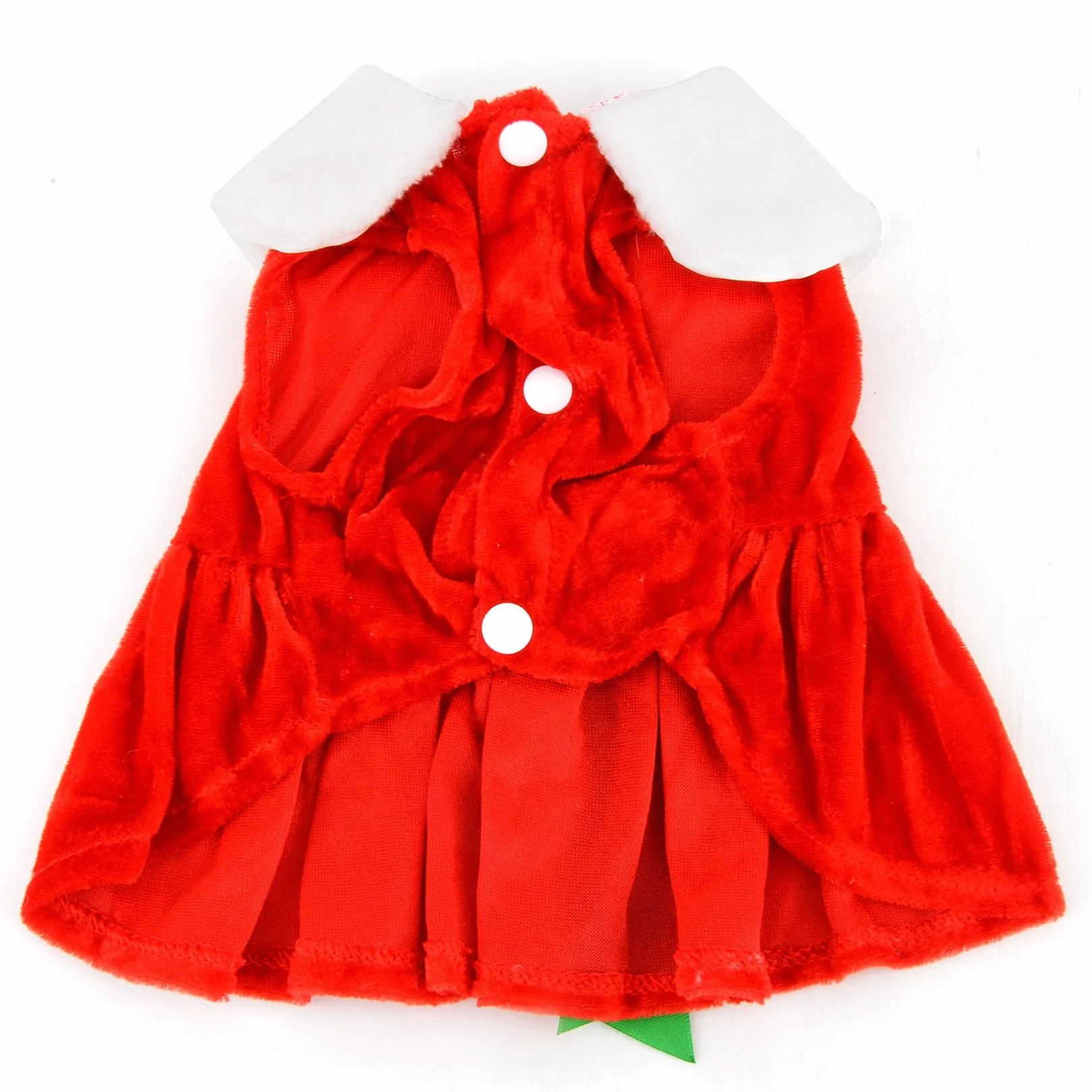 Robe de Noël en Velours pour Petit Chien avec Nœud Papillon Jupe Chiot Tenue d'Hiver Costume Chihuahua Yorkshire