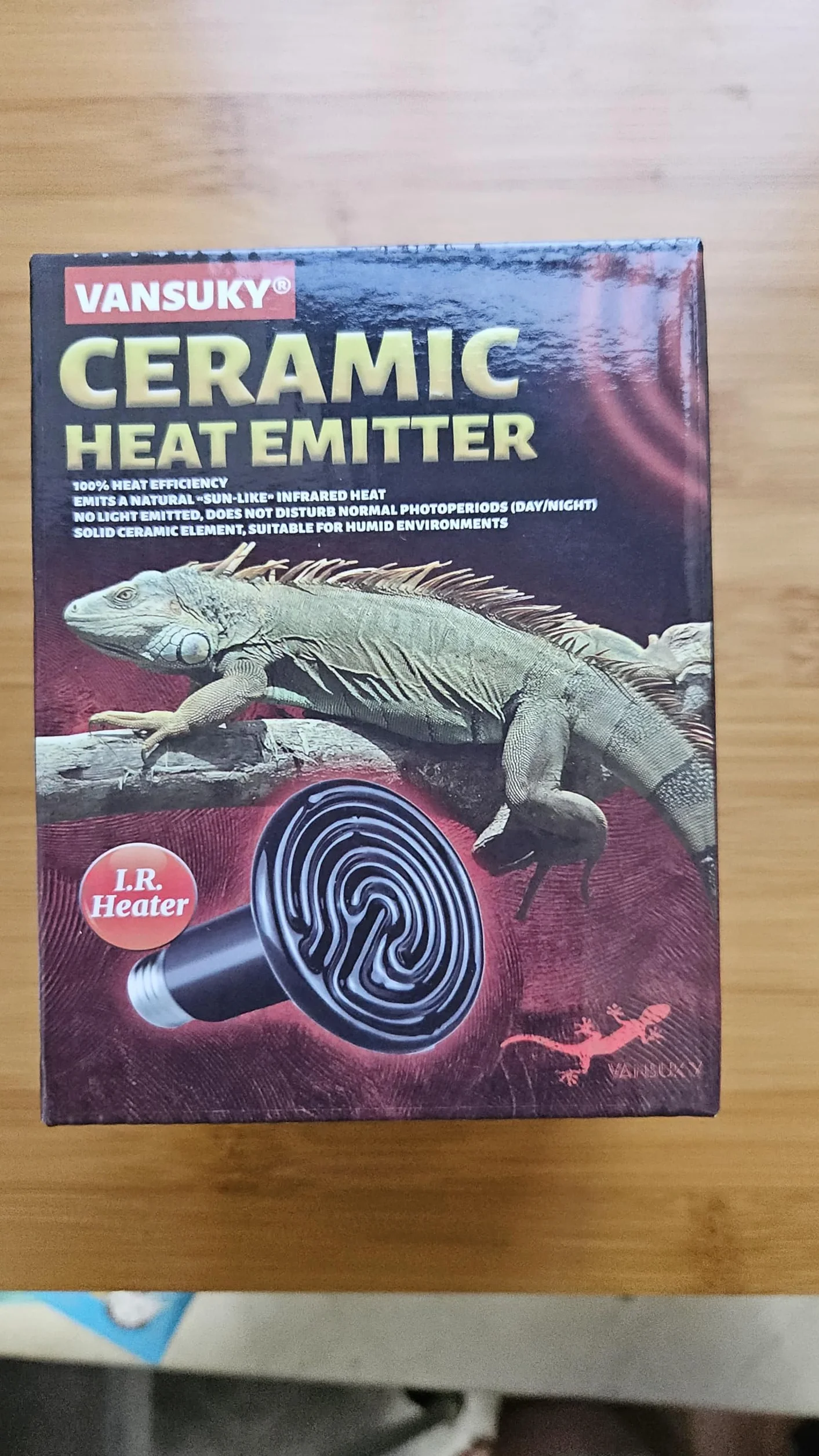 Lampe Chauffante en Céramique 200W Reptiles – Émetteur de Chaleur Infrarouge Sans Lumière 220-240V