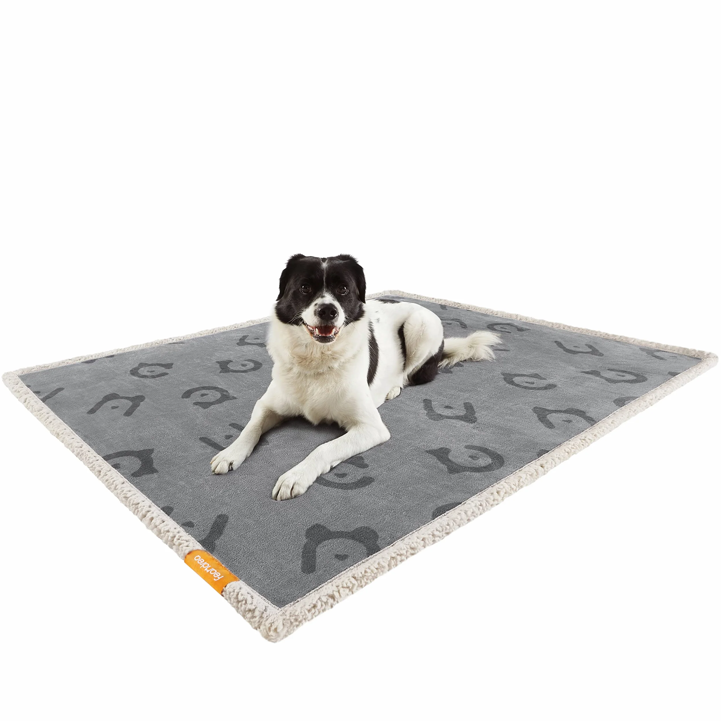 Feandrea Couverture Chien Hydrofuge 127 x 101 cm Taille L Lavable en Machine Réversible Protection Canapé Gris