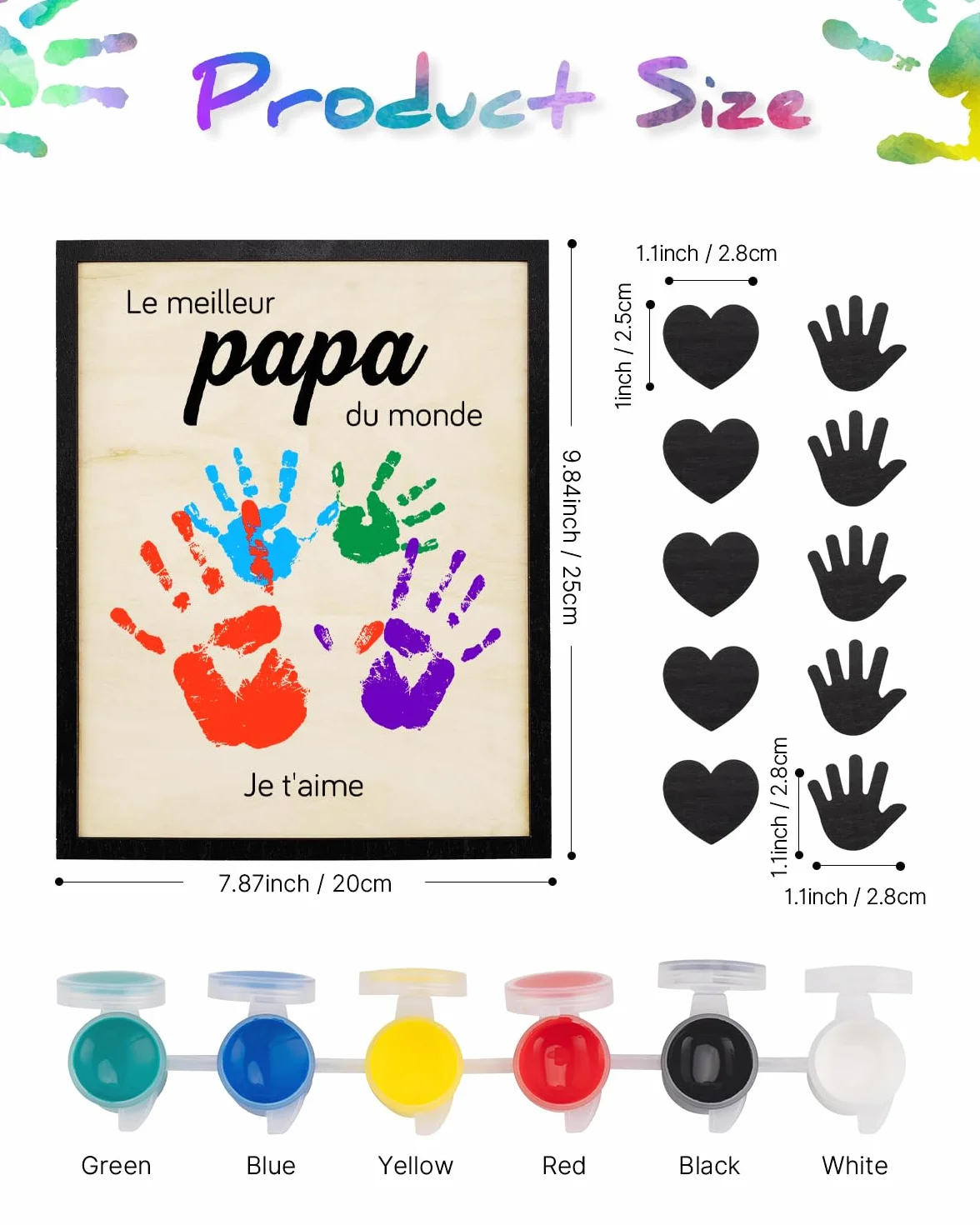 DIY Empreinte Mains Familiales Cadeau Fete des Peres Papa Anniversaire Noel