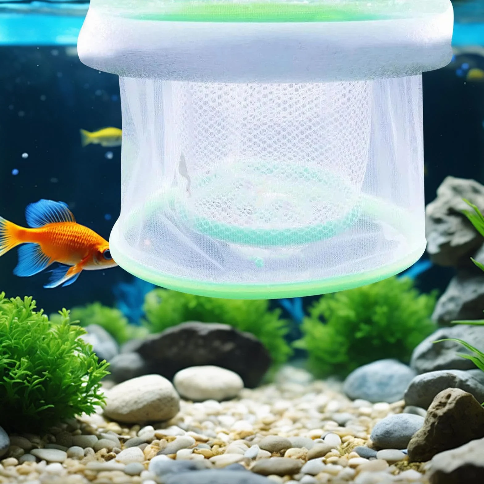 Sharplace Filet d'élevage d'aquarium en Nylon flottant pour guppys, alevins et poissons agressifs