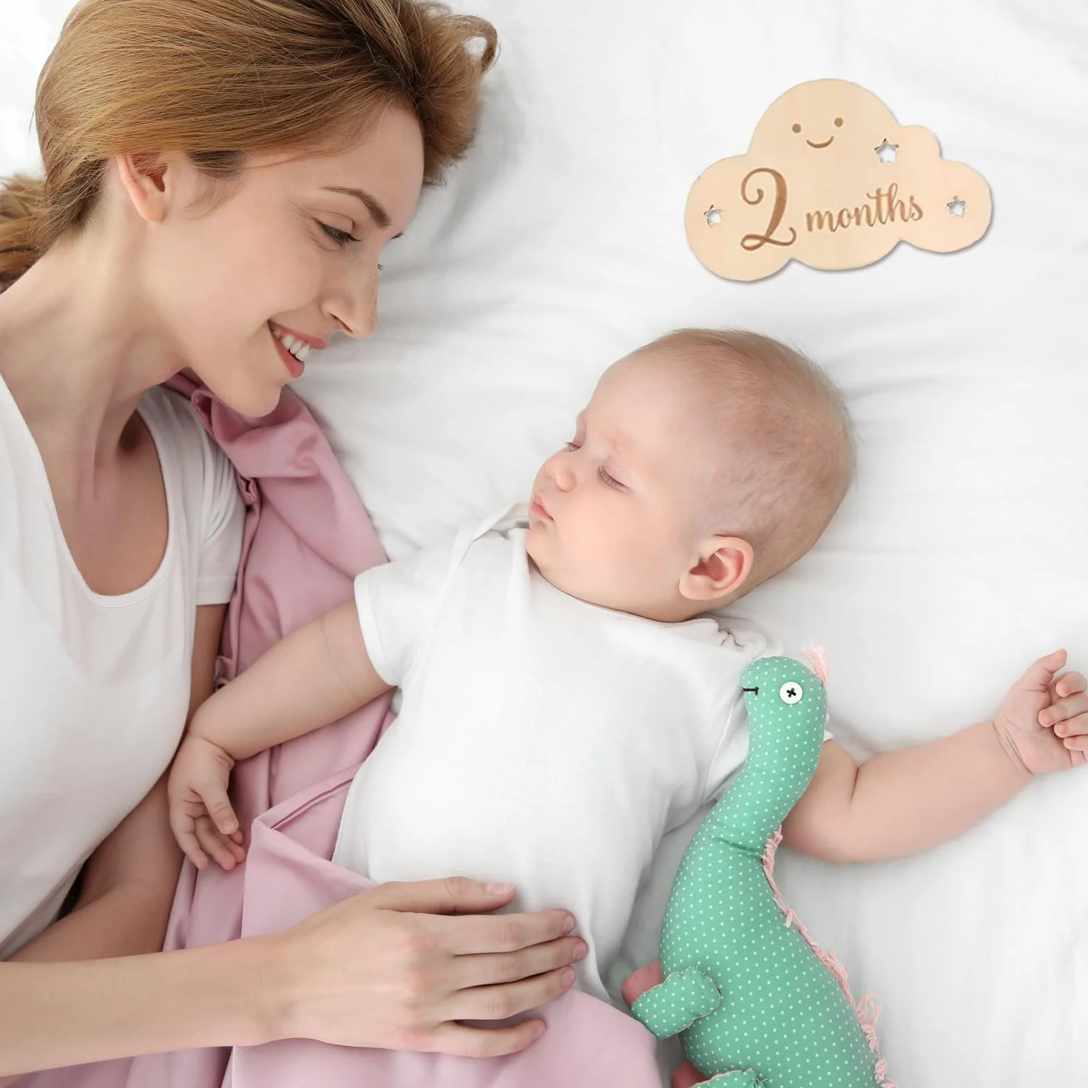 Milestone Cards Bébé en Bois Personnalisée Cartes d'Étapes 8 Pièces Cadeau Naissance