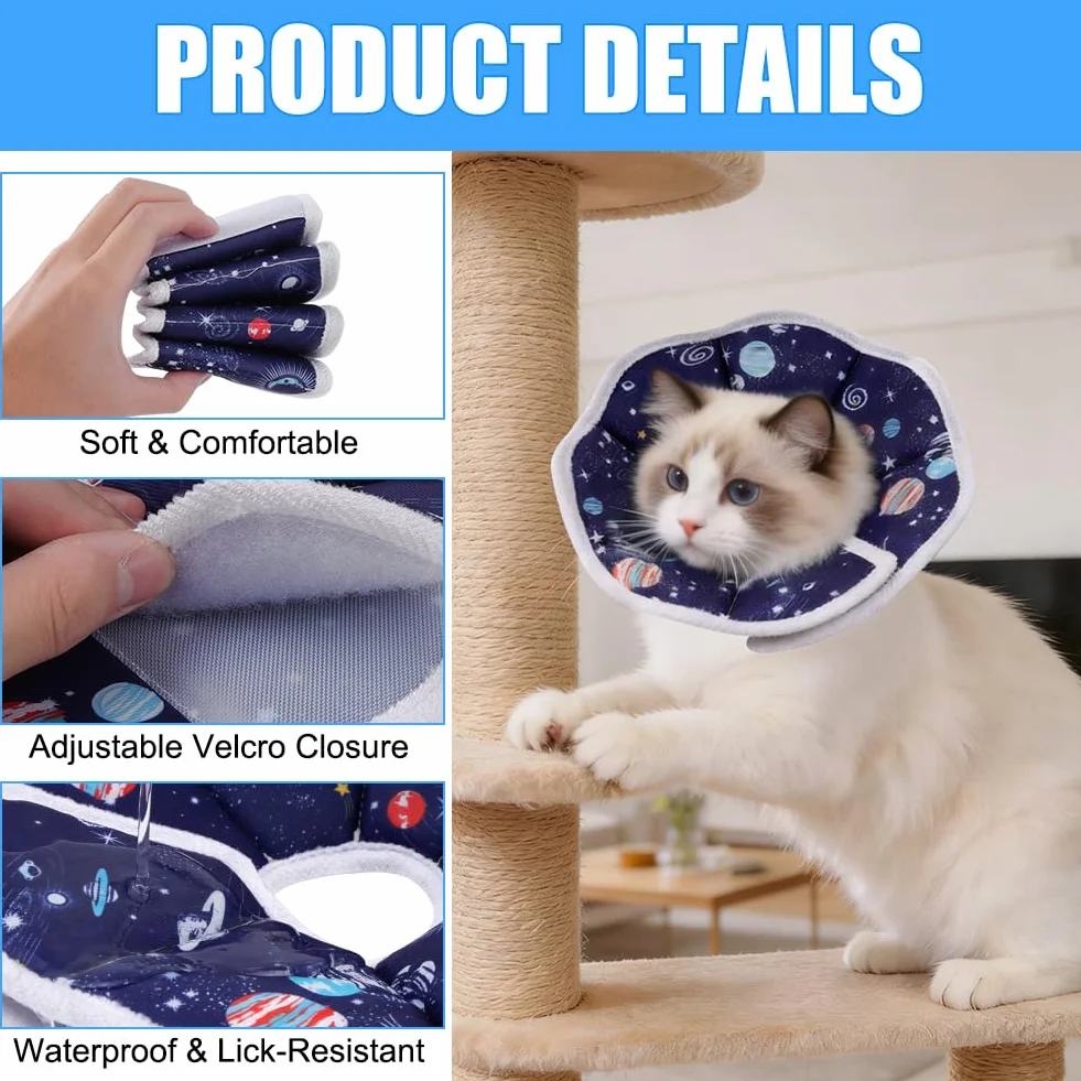 Collier de Protection Chat S Tour de Cou 16–23 cm Ajustable Anti-mordillement Post-opératoire
