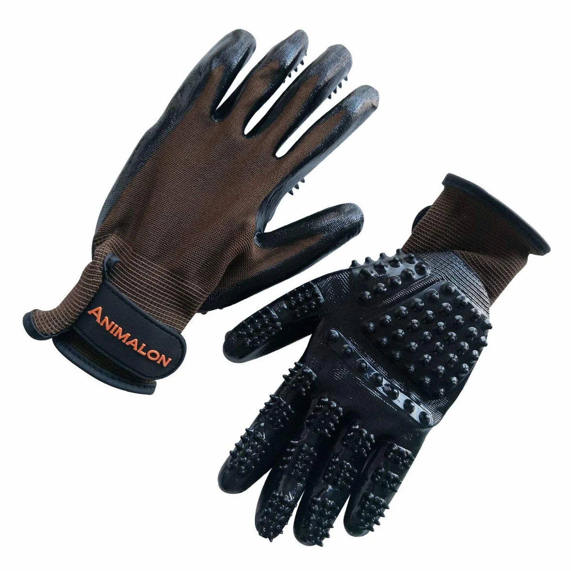 Animalon Gants de toilettage en caoutchouc lot de 2 pour chevaux et chiens changement de pelage