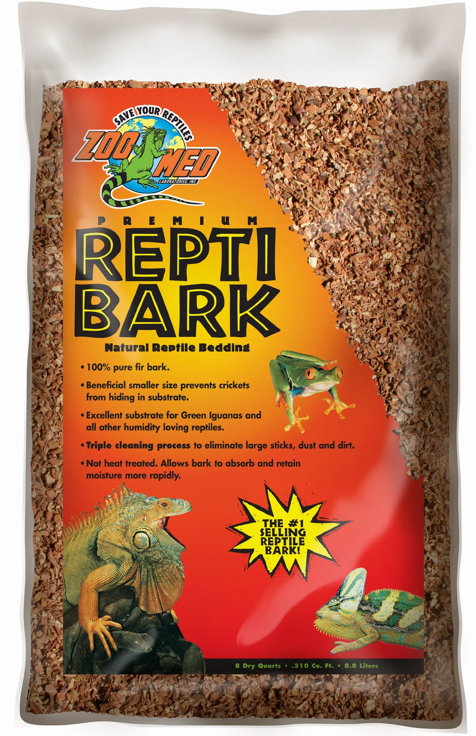 Zoo Med Repti Bark Substrat Reptile Amphibien 8,8 L
