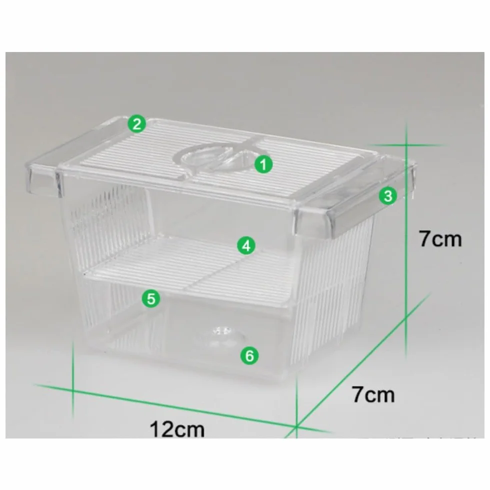 Pondoir Flottant 2 en 1 Aquarium d'Elevage Incubateur de Poissons Boîte 12 x 7 x 7cm