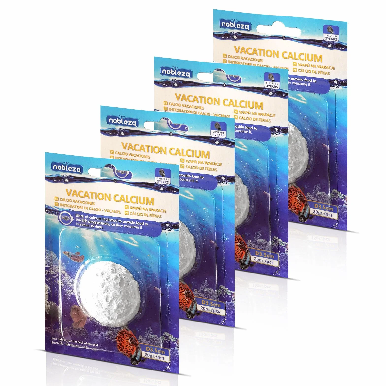Nobleza Aliments pour Poissons de Vacances 15 Jours 4 Pack