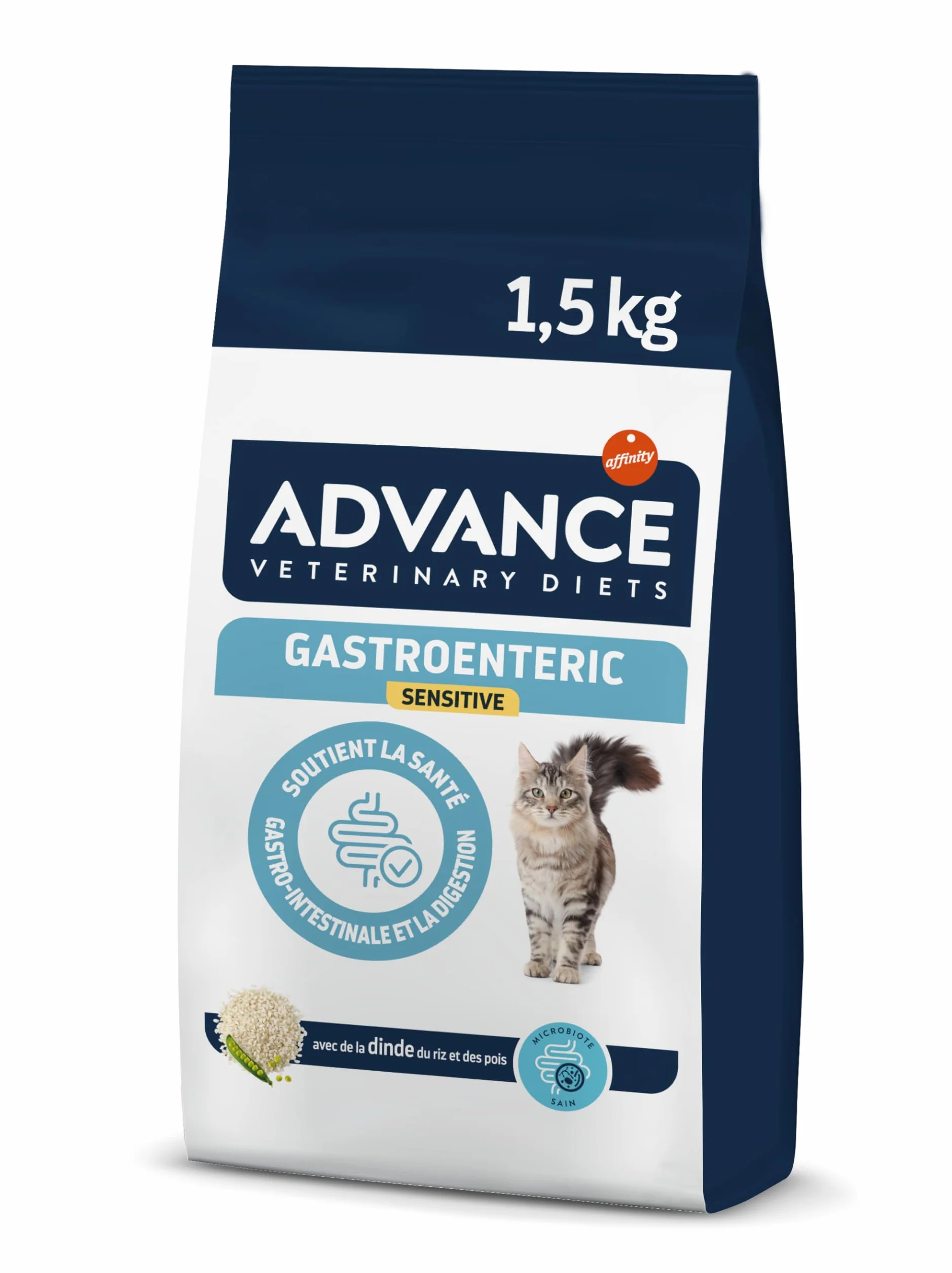 Advance Veterinary Diets Gastroenteric Sensitive Croquettes pour Chats Troubles gastro-intestinaux 1,5kg