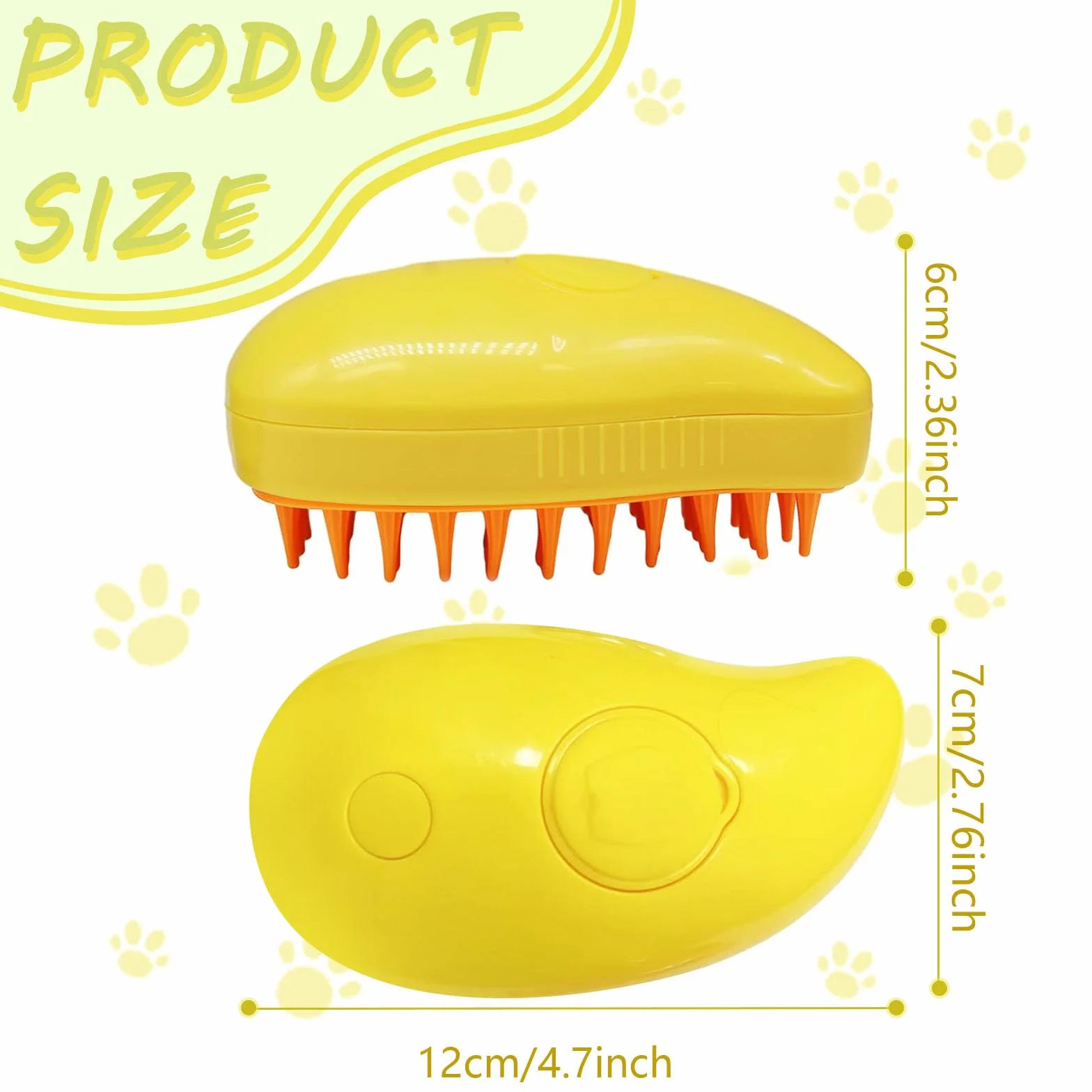 Brosse à Vapeur Chat 3 En 1 Steamy Pour Démêler Les Noeuds Avec Réservoir d'Eau