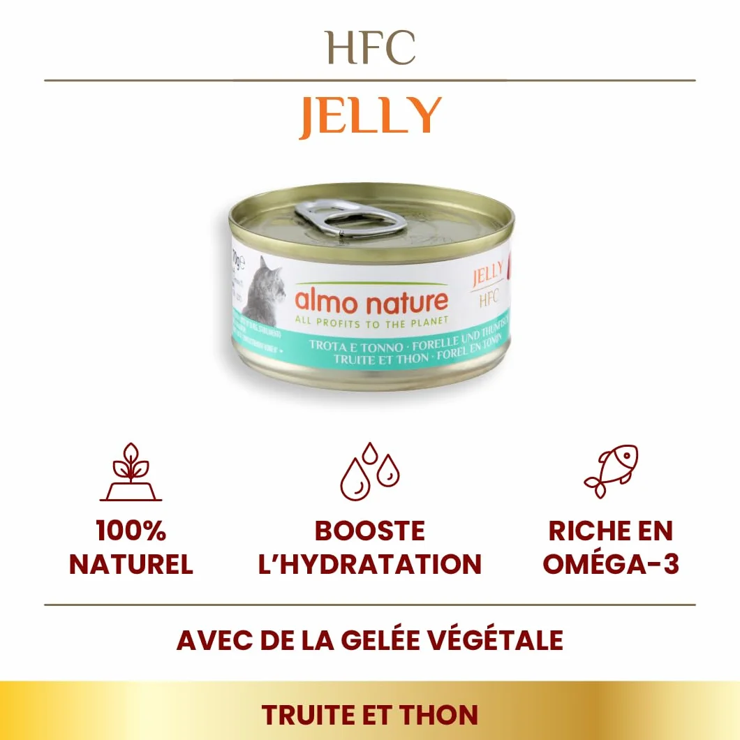 Almo Nature HFC Natural Assortiment au Thon Nourriture Naturelle Chat 6 x 70 g