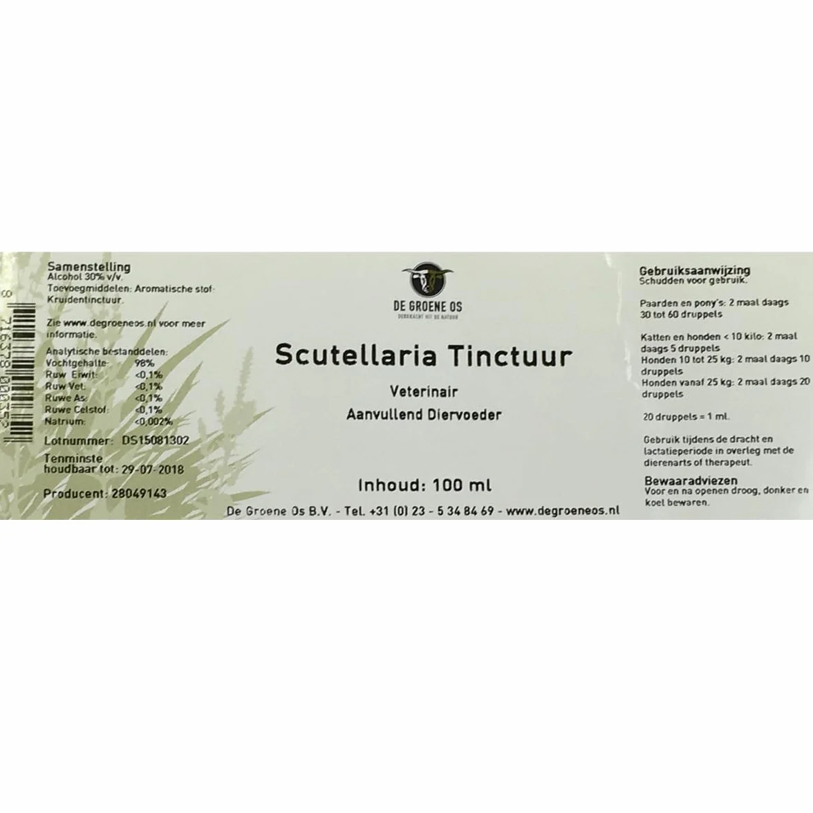 Scutellaria Teinture Cheval & Poney 100 ml