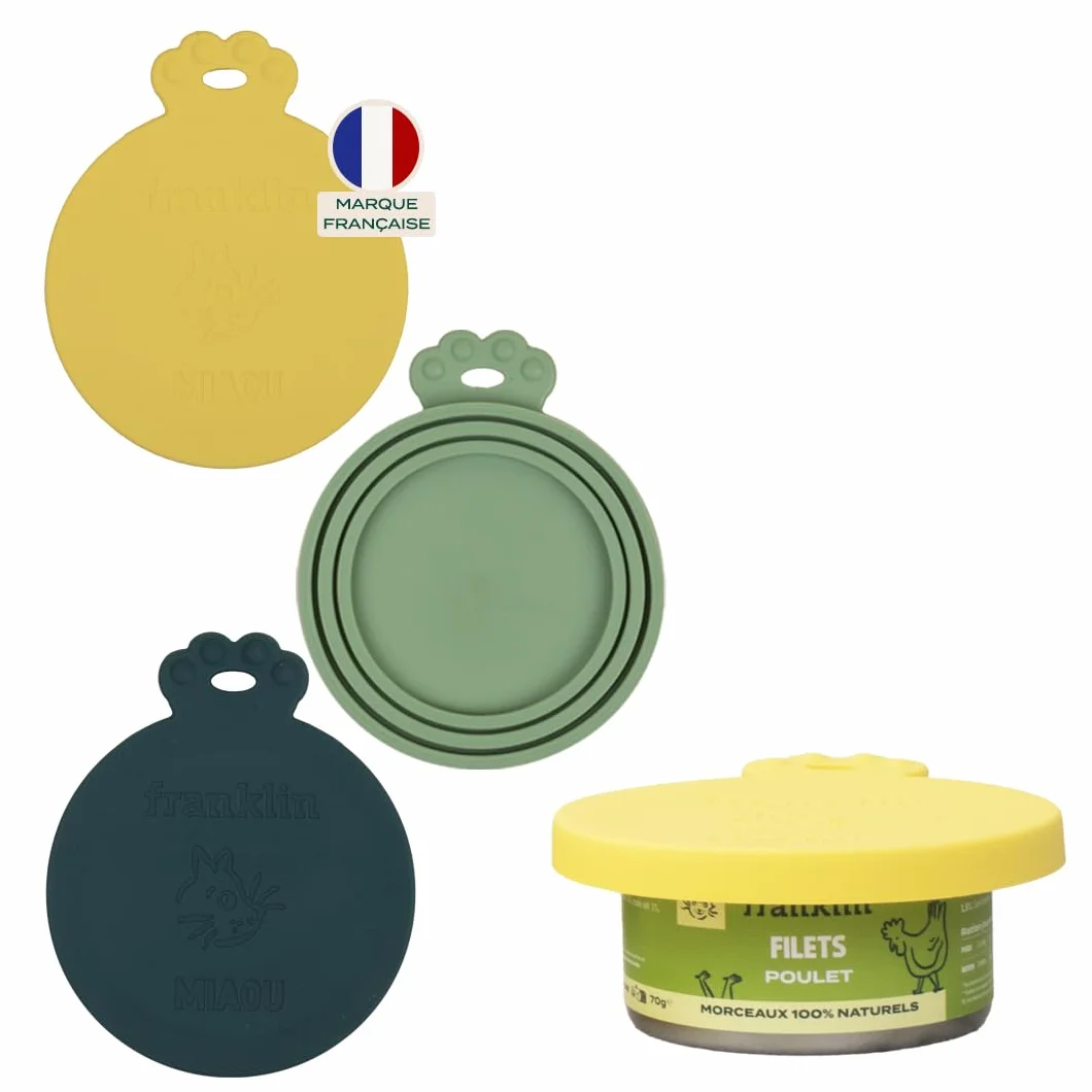 Franklin Couvercle en Silicone pour Boite de Conserves Lot de 3 Universelles Hermétiques