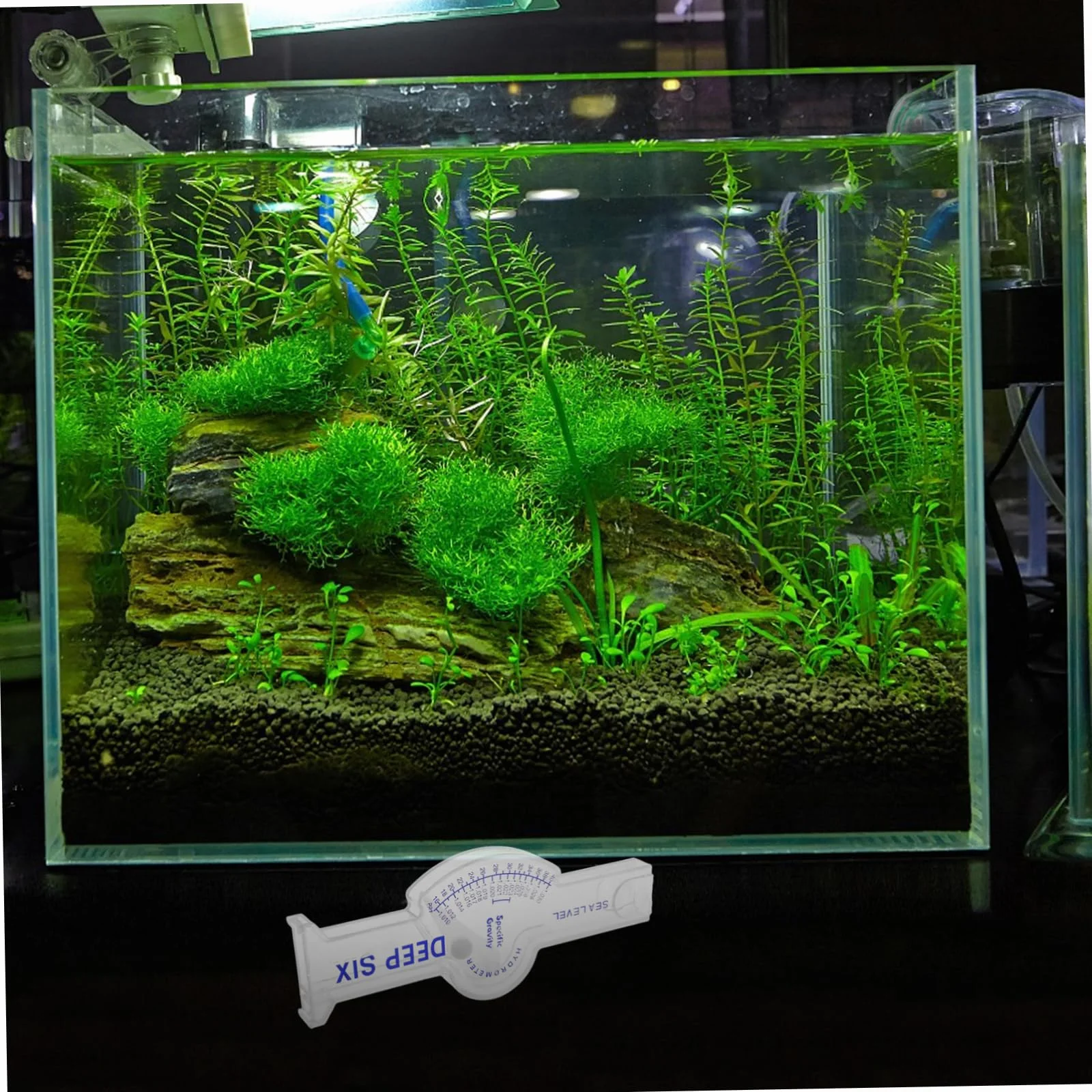 Minkissy Hydromètre pour Aquarium Testeur de Sel Salinomètre 15 Cm