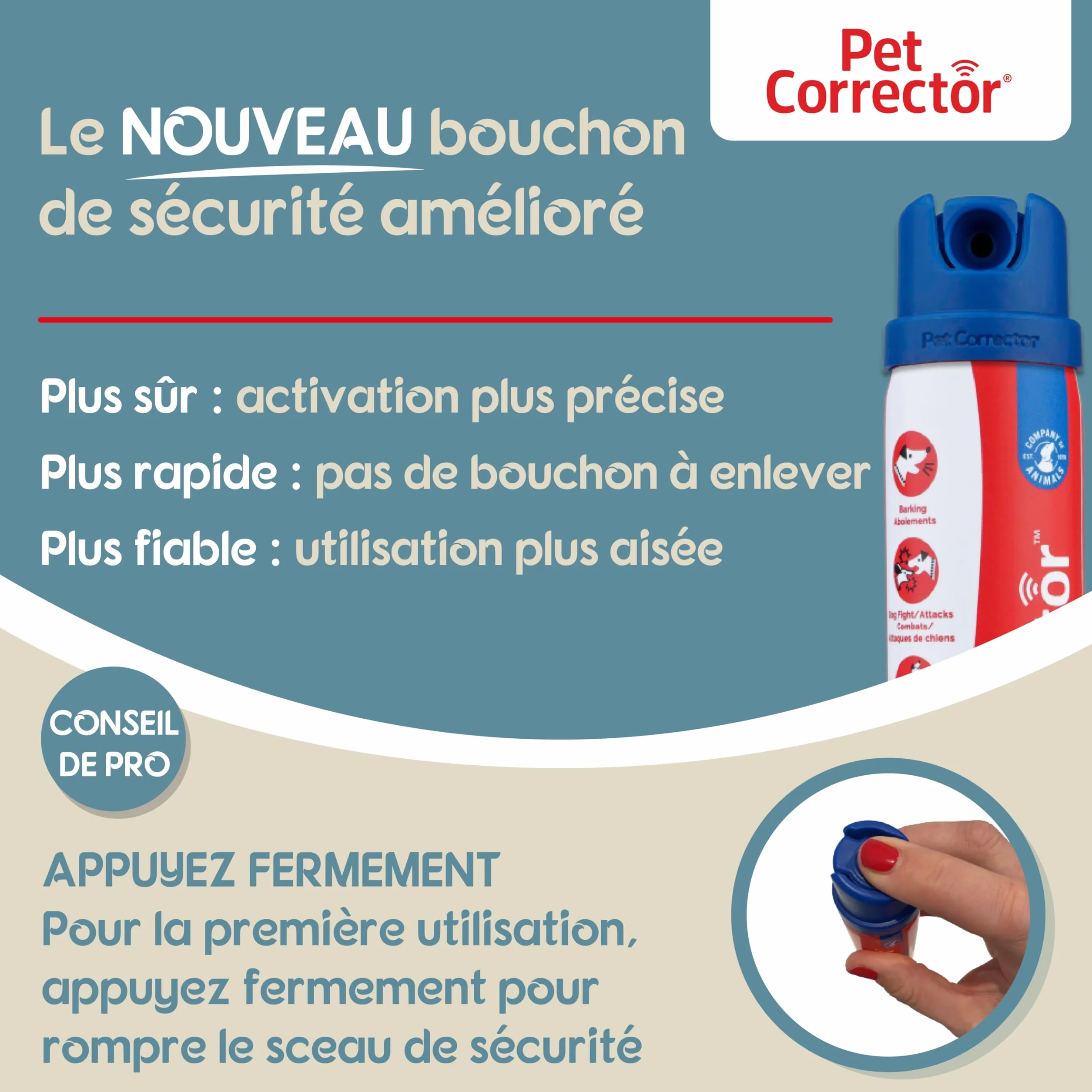 Pet Corrector Spray de dressage pour chien - Aide à contrôler les aboiements, sauts, vol de nourriture, détérioration des meubles, combats et attaques