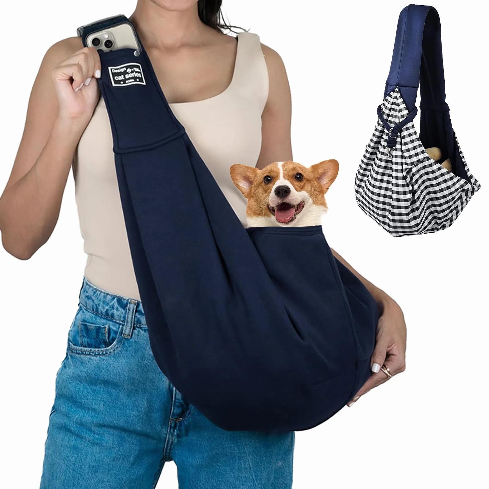 Sac de transport pour chien jusqu'à 7,5 kg, sac à bandoulière pour petits chiens