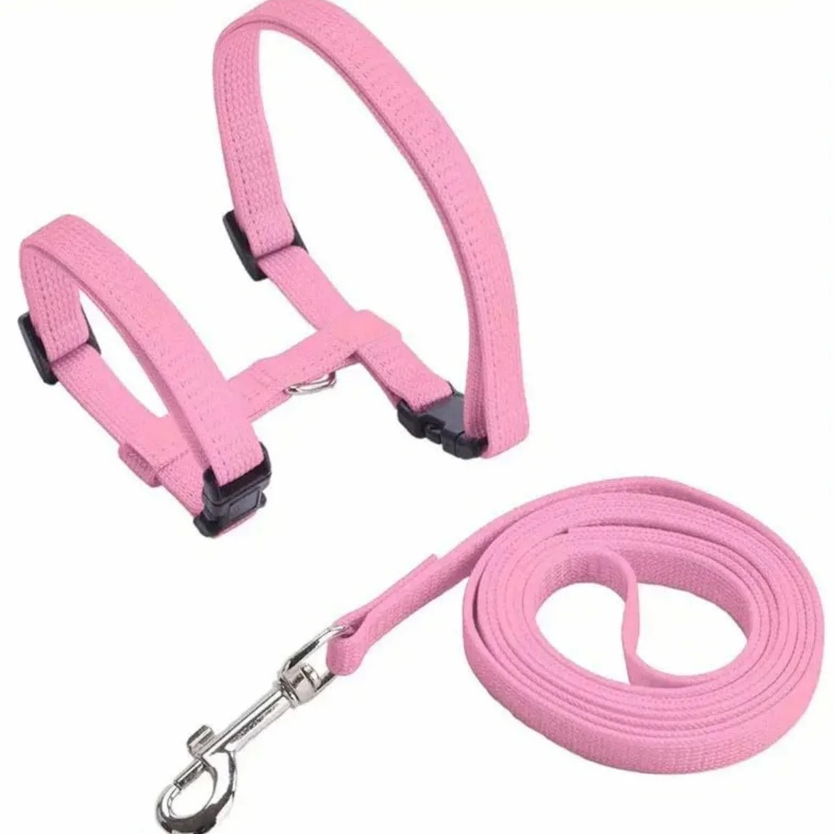 Lot de 2 Harnais réglables en Nylon pour Chat avec Laisse, Bleu et Rose