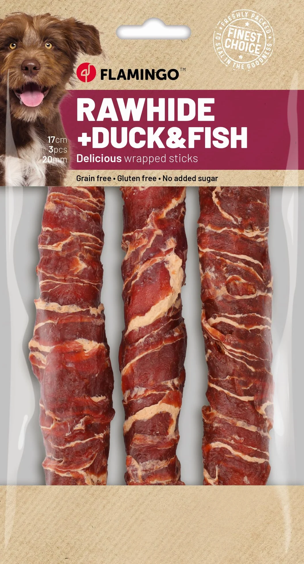 friandises pour Chien R'Hide bâtonnets au Canard & cabillaud 17 cm 3 pcs 155 g sans Gluten sans céréales