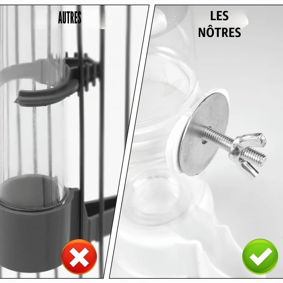 Distributeur Automatique d'eau pour Oiseaux 140ml Abreuvoir pour perruches Cockatiels Hamster