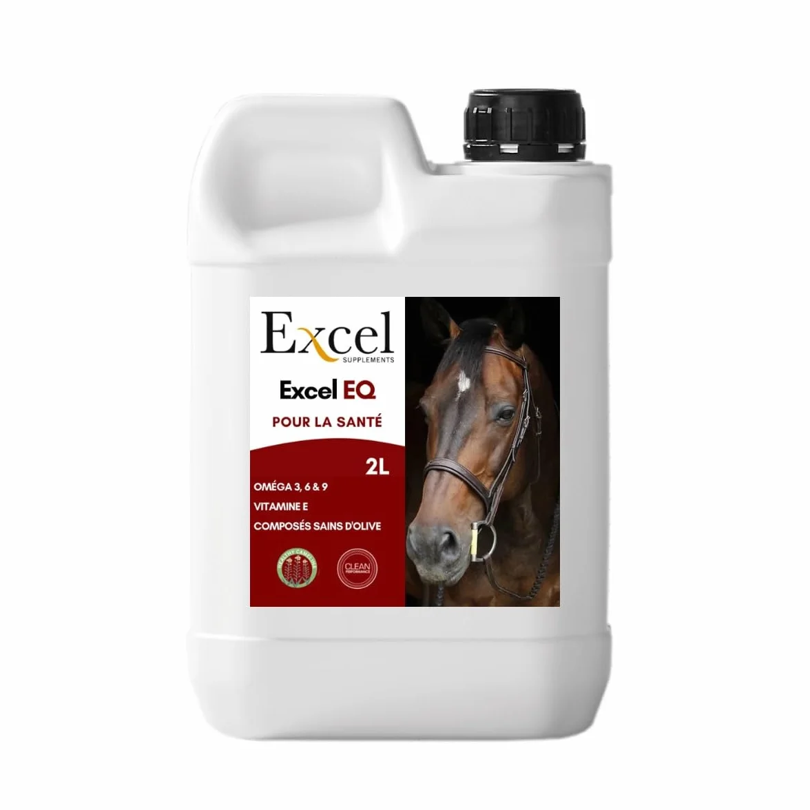 Excel EQ Huile Alimentaire Chevaux Complément Alimentaire Équin Huile Cameline Omega 3 Anti-inflammatoire Brilliance Naturelle
