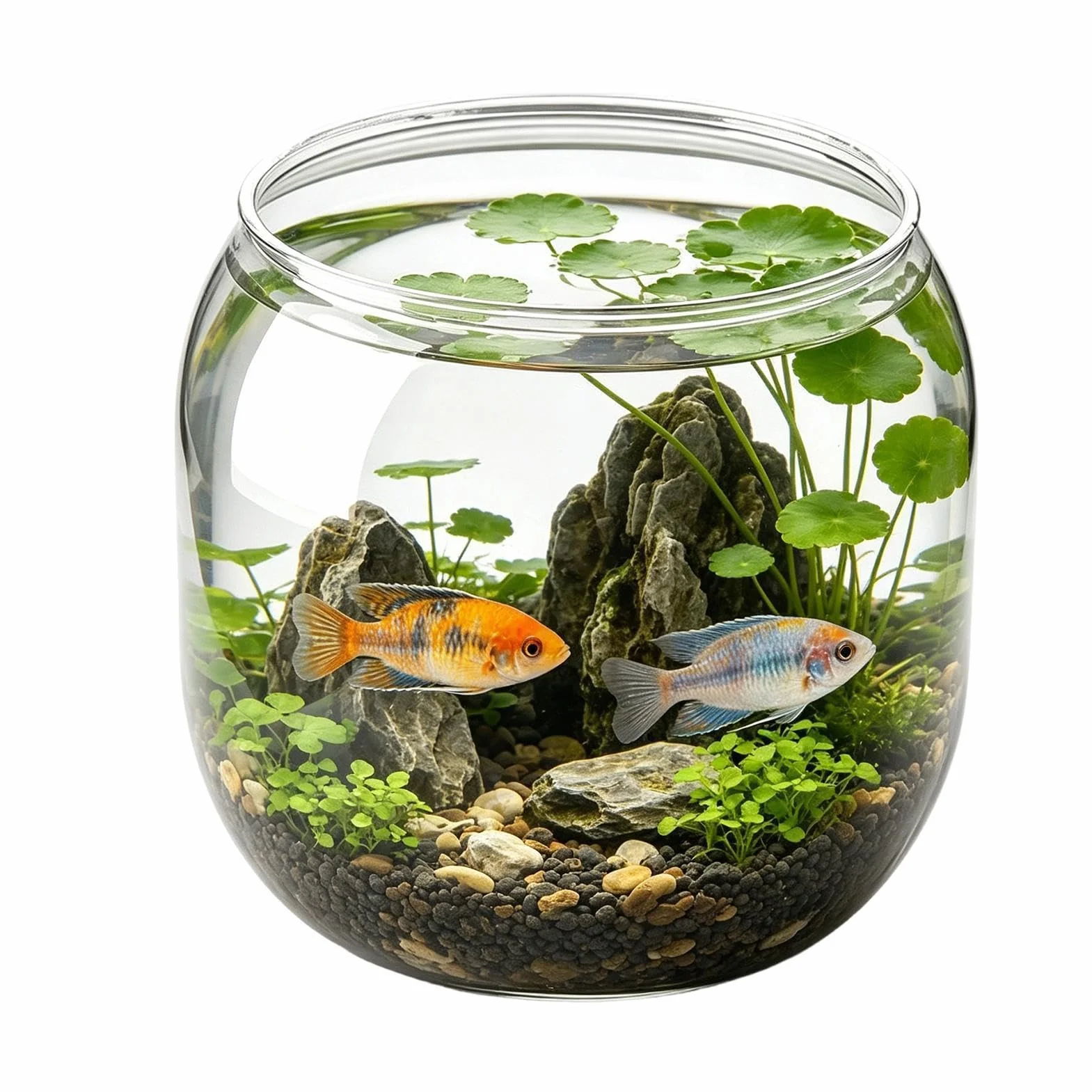 Petit Bocal Sphérique À Poissons, Aquarium Transparent Décoratif - pour Décoration Centre de Table