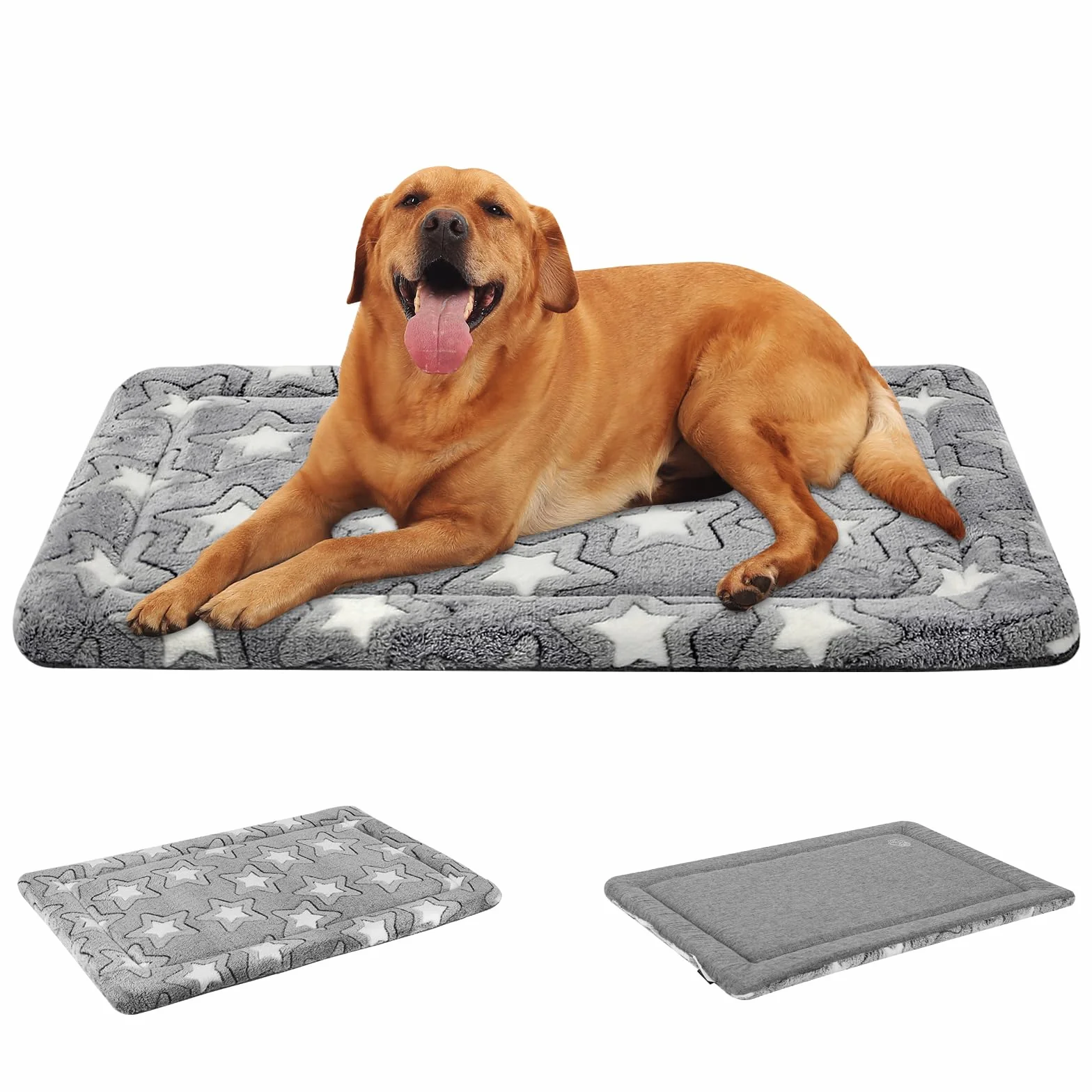 EMPSIGN Panier Réversible Frais Chaud Coussin Chien Grande Taille 107x71x2,8cm Tapis Lavable Matelas Lit Mousse Haute Densité