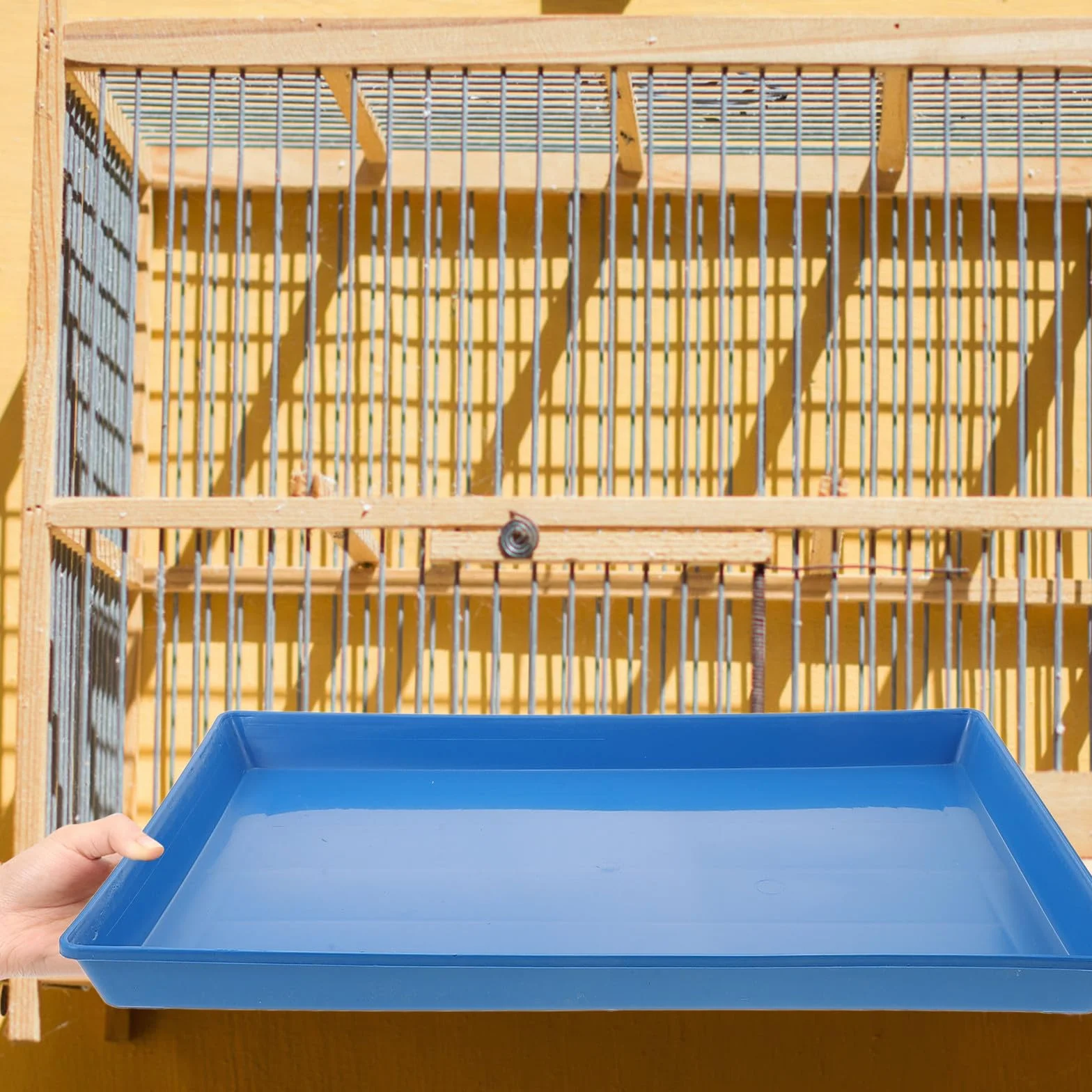 Plateau en Plastique Épais pour Cage d'animal, Bac à Déjections pour Chien et Lapin, Facile à Remplacer, Adapté pour Cage d'animaux Domestiques Bleu