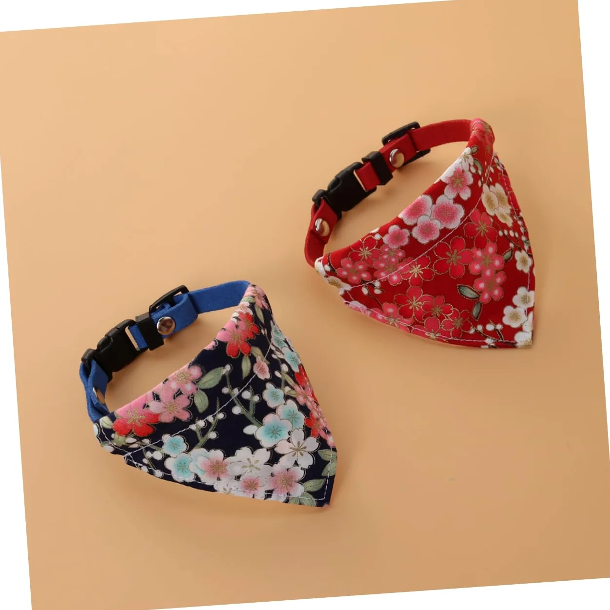 Kisangel 6pièces Collier Bandana pour Chien De Motif Floral Élégant Accessoires Animaliers Réglables Et Confortables