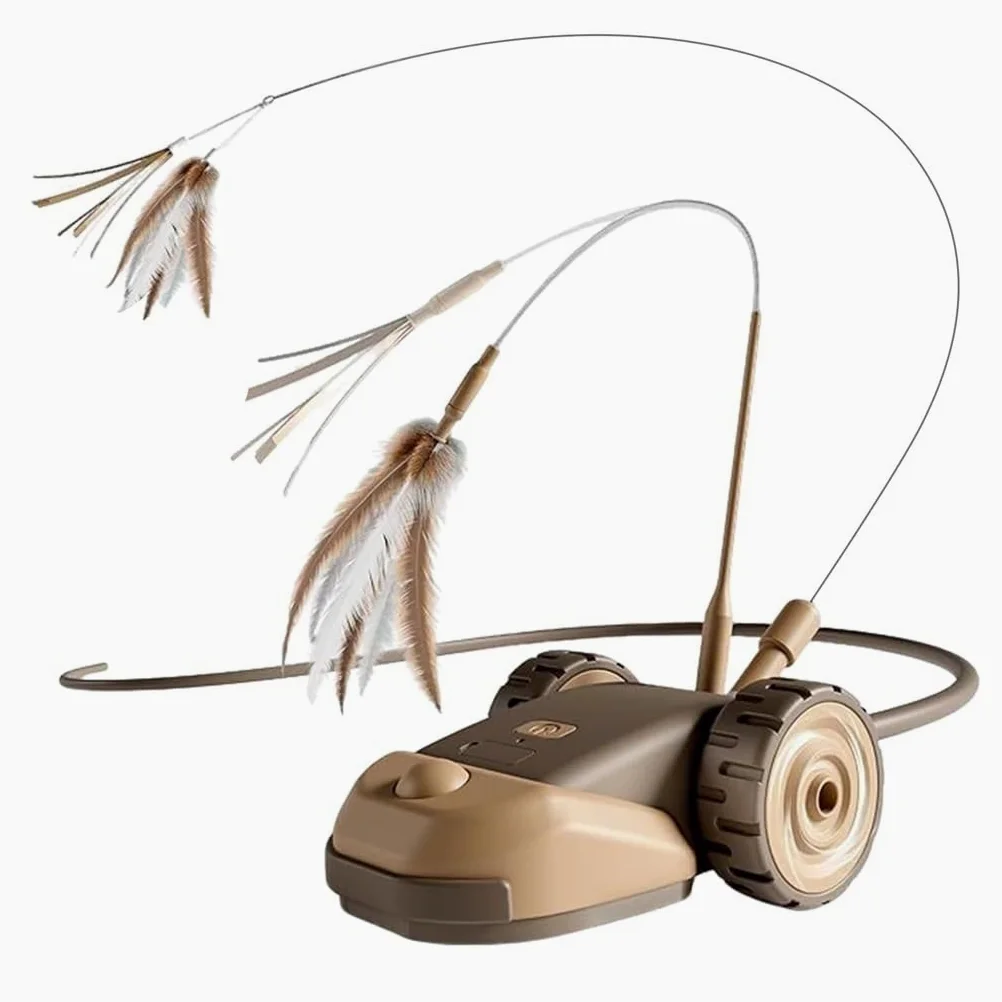 Bâton de taquinerie électrique en Plumes, Voiture de Course, télécommande for Chat, Dispositif de taquinerie, Jouet for Animaux de Compagnie(B)