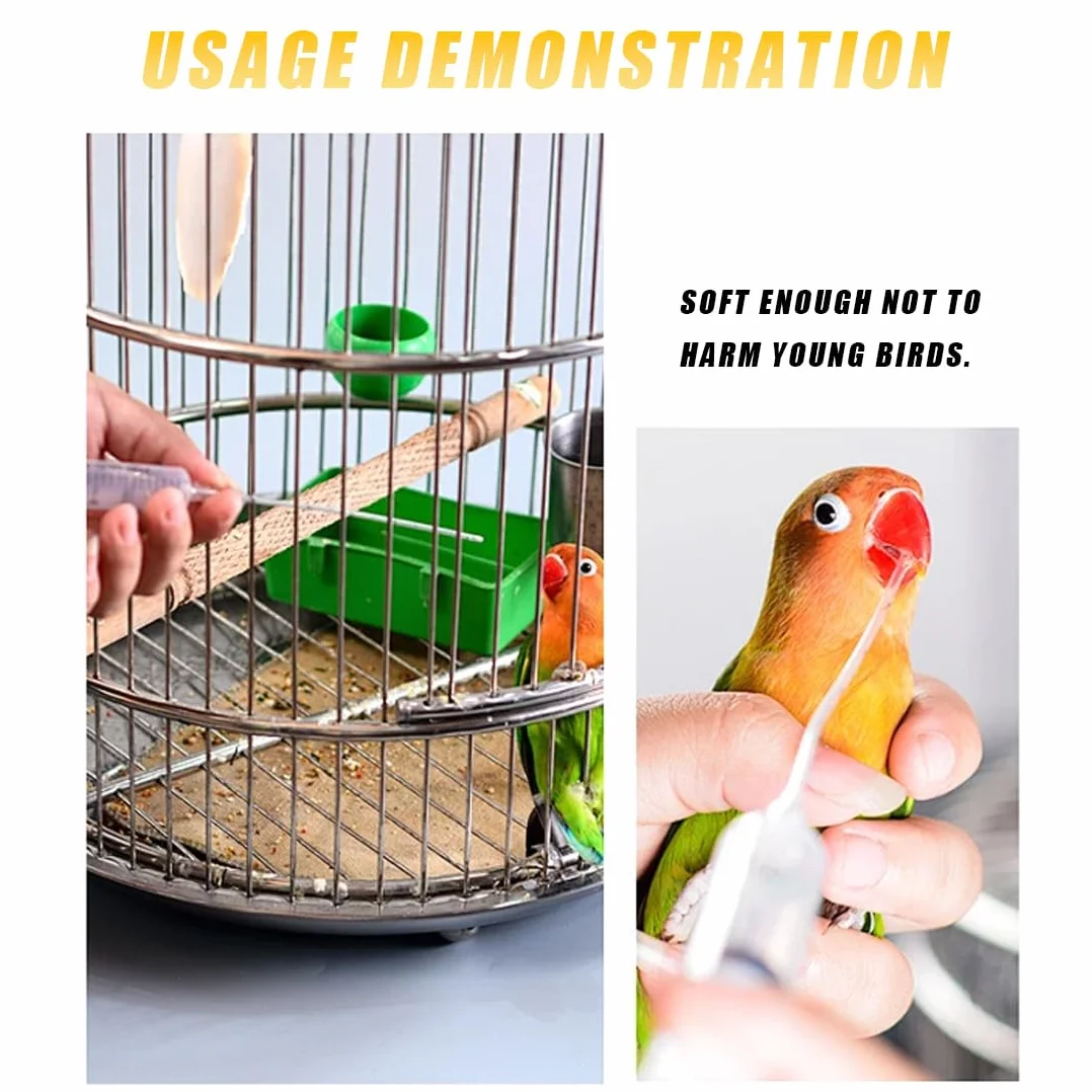 Tubes d'Alimentation pour Oisillons 10 Pièces, Accessoires pour Pigeons, Outil d'Alimentation Manuelle pour Bébés Oiseaux et Perroquets