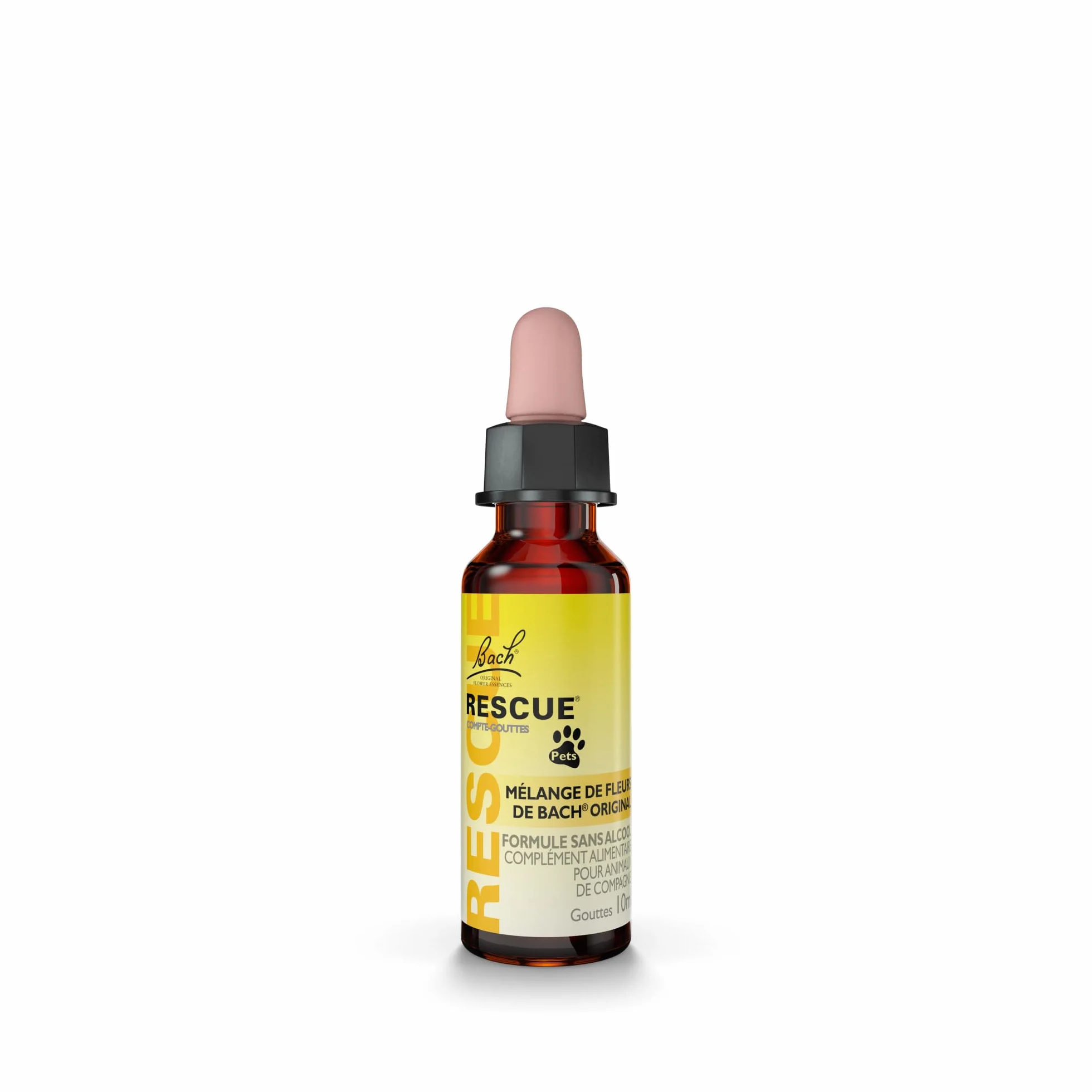 Rescue Pets Compte-Gouttes Complément Alimentaire Animaux 10ml Jaune