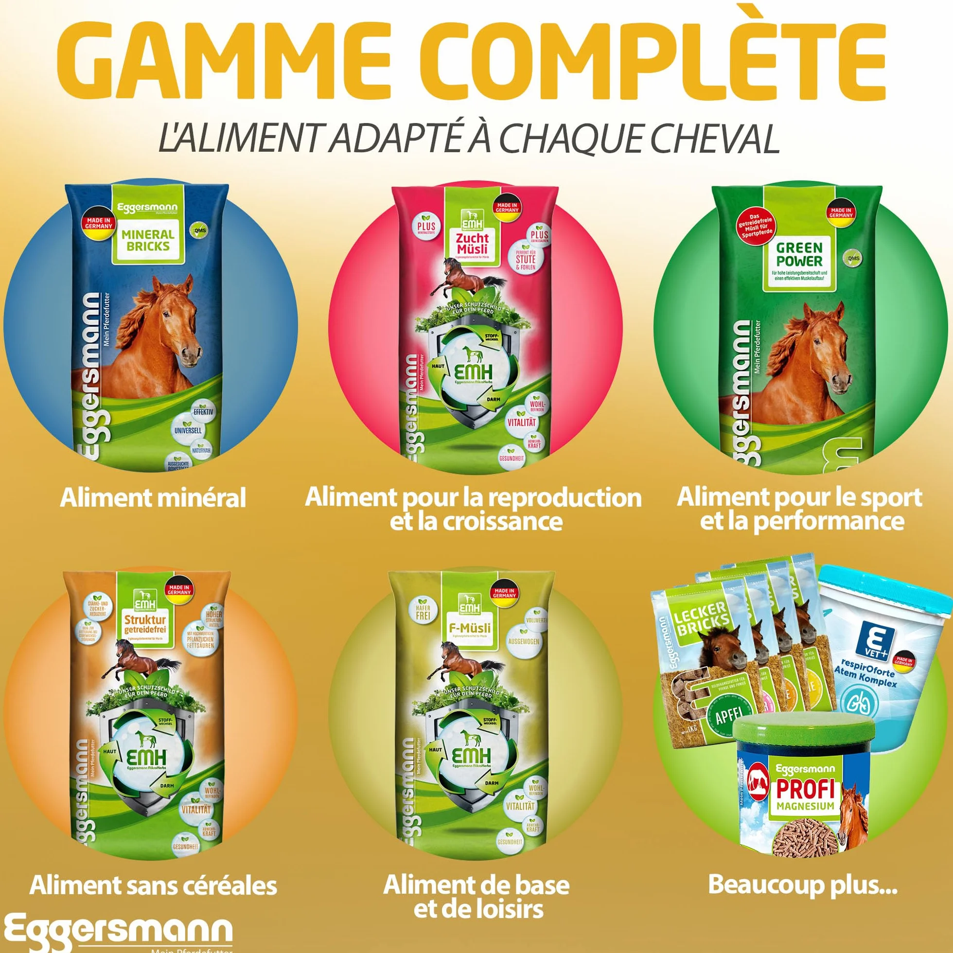 Eggersmann Nourriture pour Cheval Flocons de maïs 15 kg